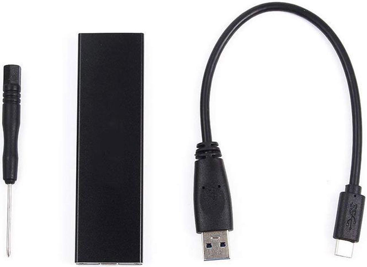 Alt view image 3 of 7 - EnLabs USB 3.1 10Gbps Type-C  to M.2 NGFF (SATA) SSD Adapter Converter Enclosure for Socket 2 B/B+M Key NGFF - SATA-Bus 2280 2260 2242 2230 M.2 (NGFF) to USB-C - Black Aluminum Housing