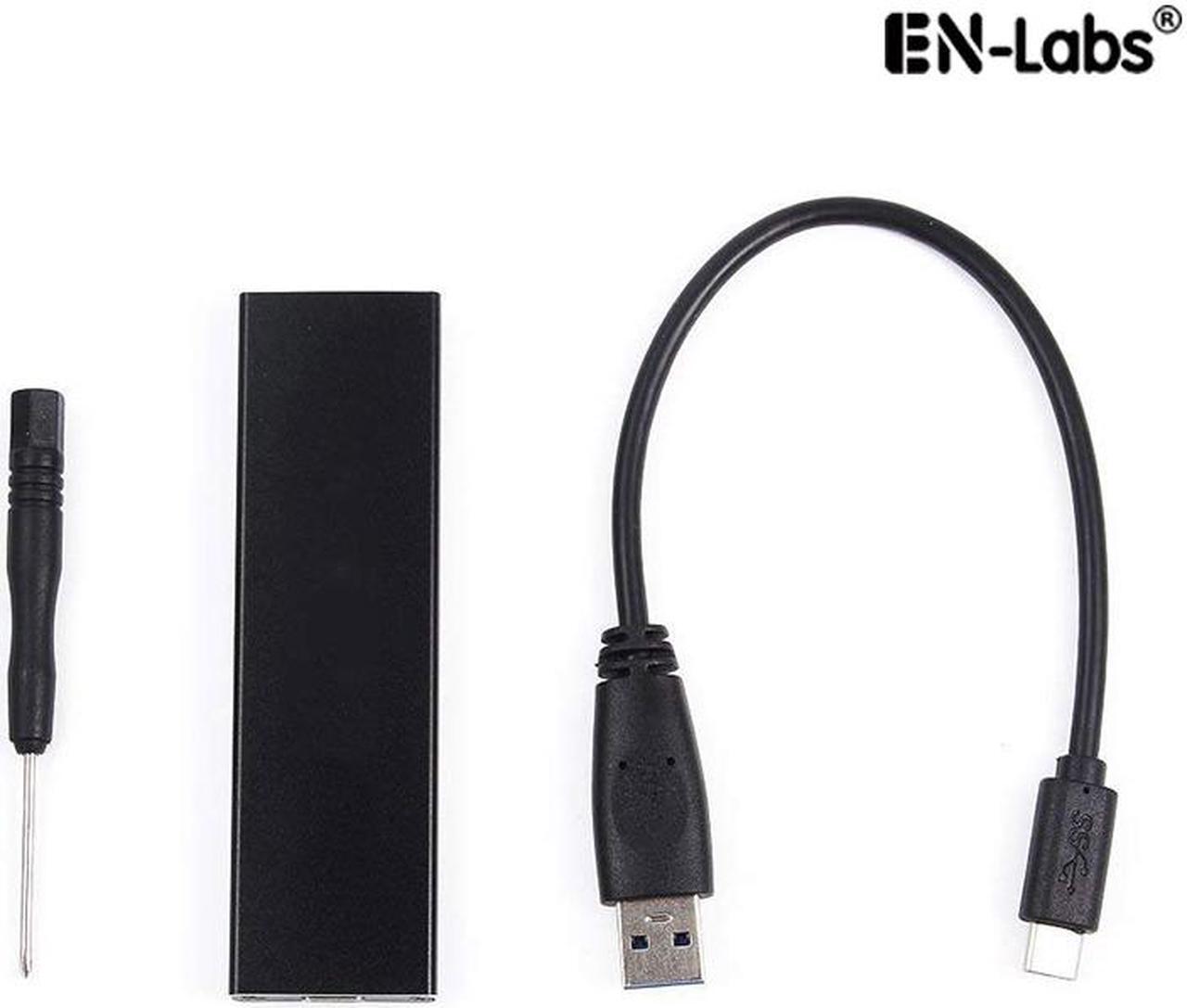 Main image of EnLabs USB 3.1 5Gbps Type-C  to M.2 NGFF (SATA) SSD Adapter Converter Enclosure for Socket 2 B/B+M Key NGFF - SATA-Bus 2280 2260 2242 2230 M.2 (NGFF) to USB-C - Black Aluminum Housing