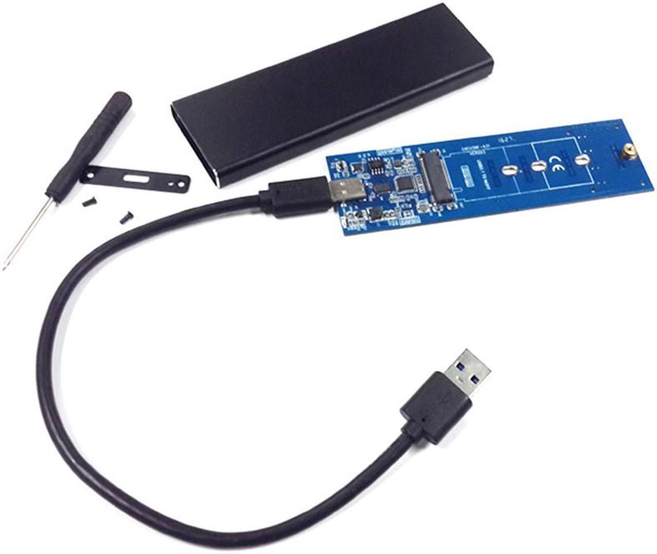 Alt view image 7 of 7 - EnLabs USB 3.1 5Gbps Type-C  to M.2 NGFF (SATA) SSD Adapter Converter Enclosure for Socket 2 B/B+M Key NGFF - SATA-Bus 2280 2260 2242 2230 M.2 (NGFF) to USB-C - Black Aluminum Housing