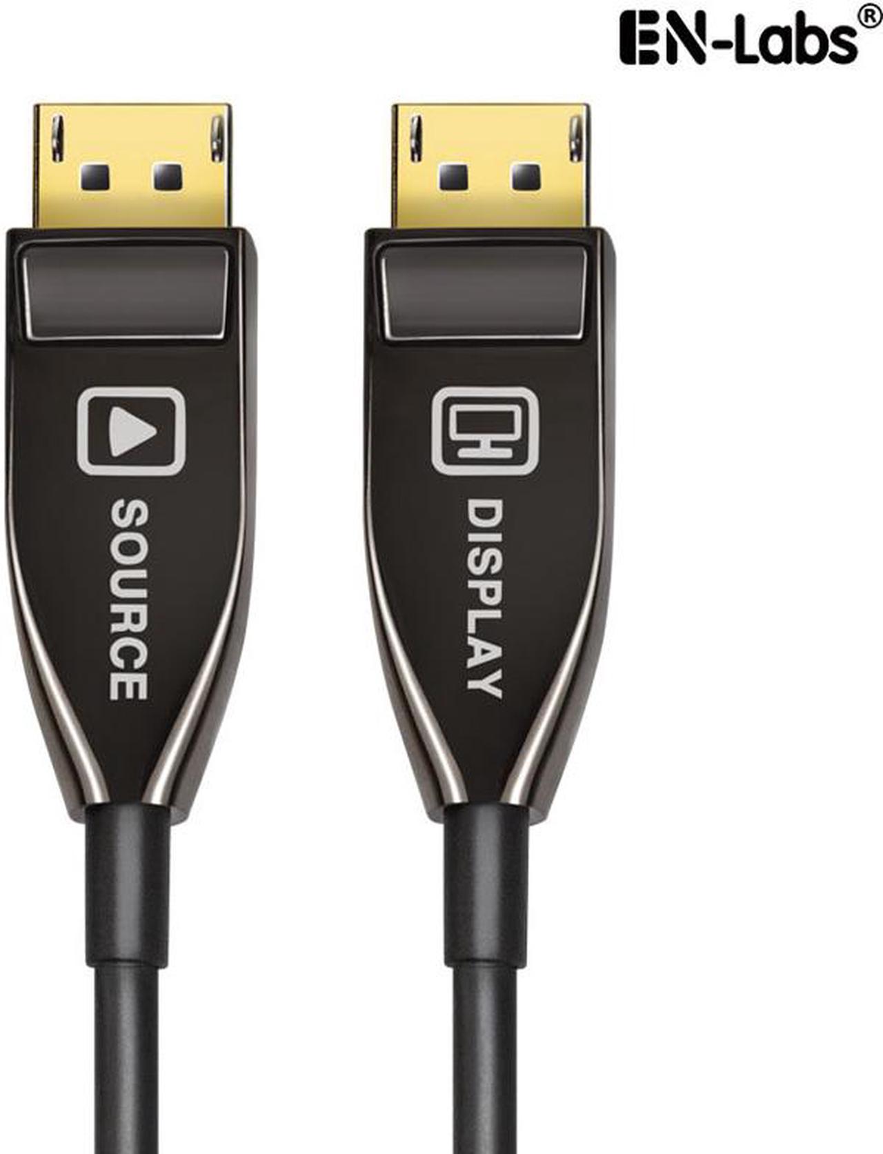 EnLabs AOCDP8K3M DP 1.4 Fiber Optic AOC Cable,DisplayPort to DisplayPort 8k@60HZ 4K@144Hz Male to Male Cable - (DP to DP Cable) Black - 9.84ft