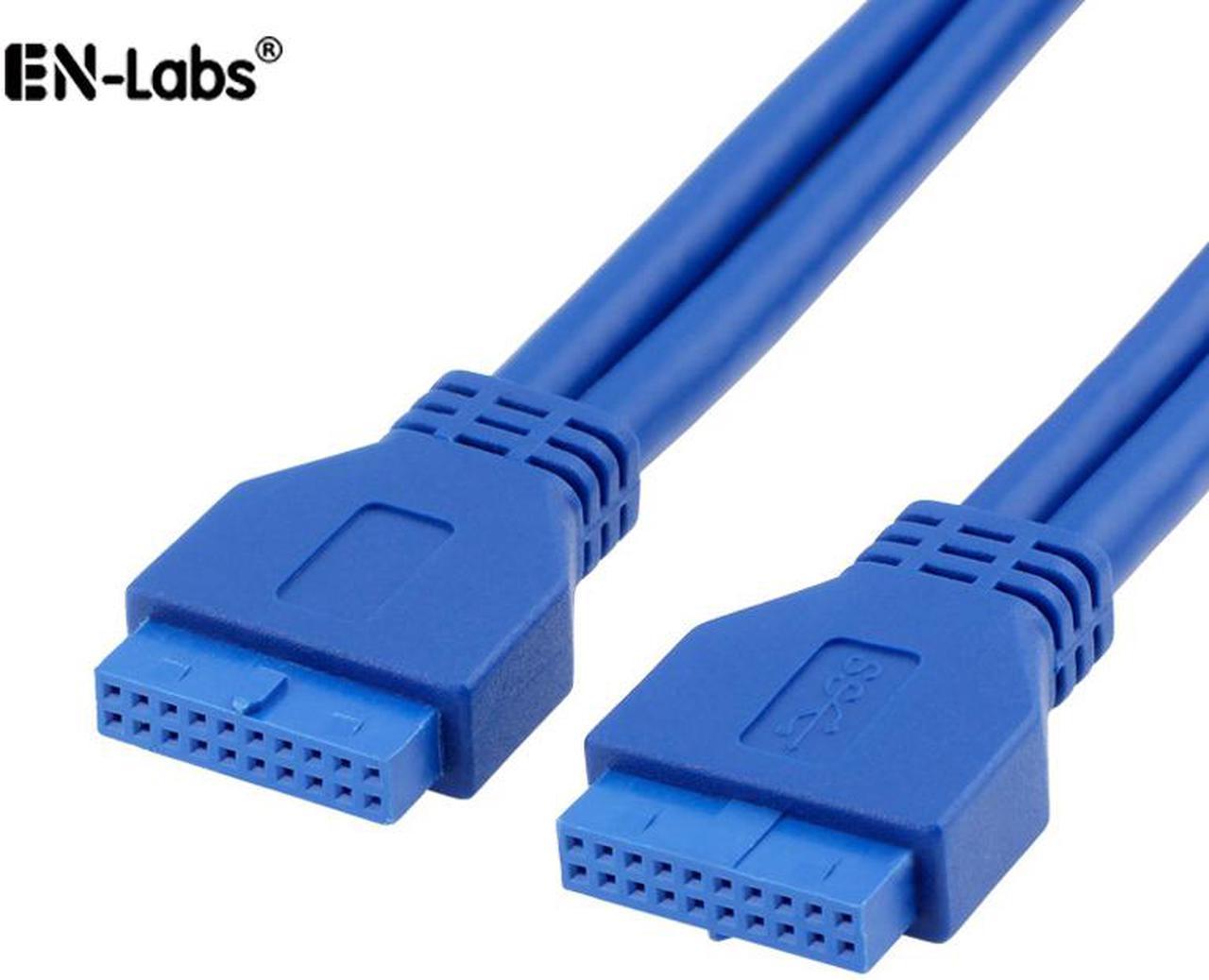 USB 3.0 Motherboard 20 Pin Header Extension Adapter Cable, USB 20-pin Connector Female to Female USB3 Extender Cable-1.64FT