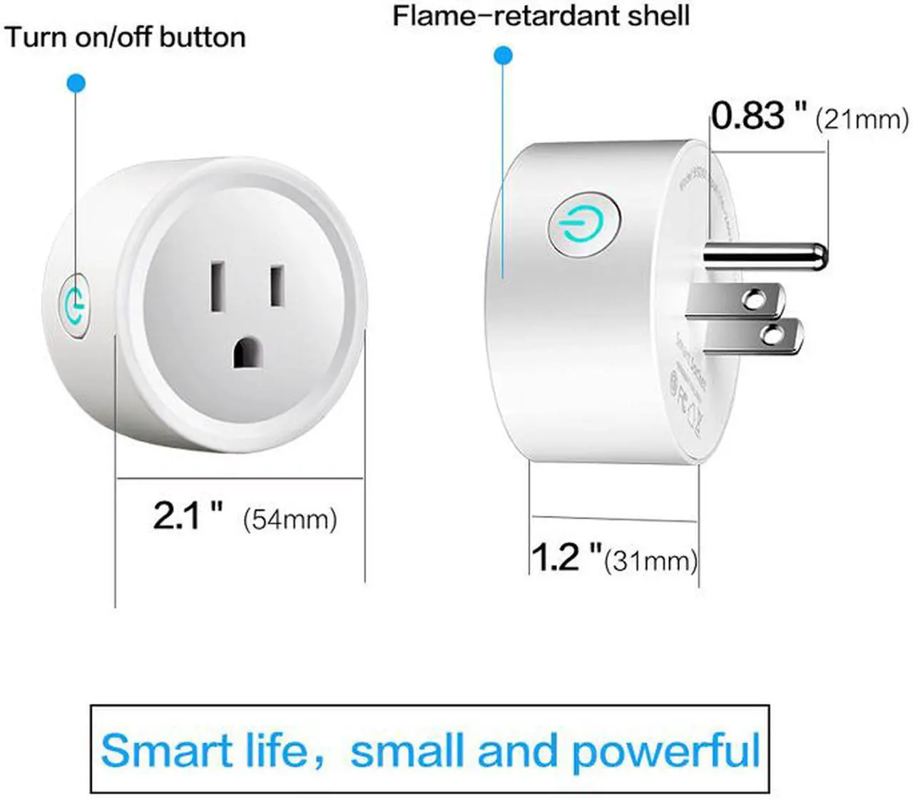 Alt view image 2 of 7 - Smart Plug WiFi Outlet Socket Compatible with Amazon Alexa for Google Home App/IFTTT, Smart Life APP Remote Control Socket Timer/ON/OFF Light/Home Device