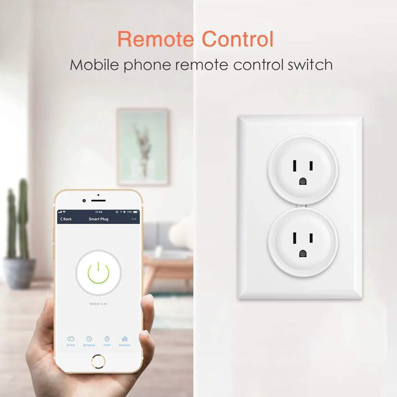 Alt view image 7 of 7 - Smart Plug WiFi Outlet Socket Compatible with Amazon Alexa for Google Home App/IFTTT, Smart Life APP Remote Control Socket Timer/ON/OFF Light/Home Device