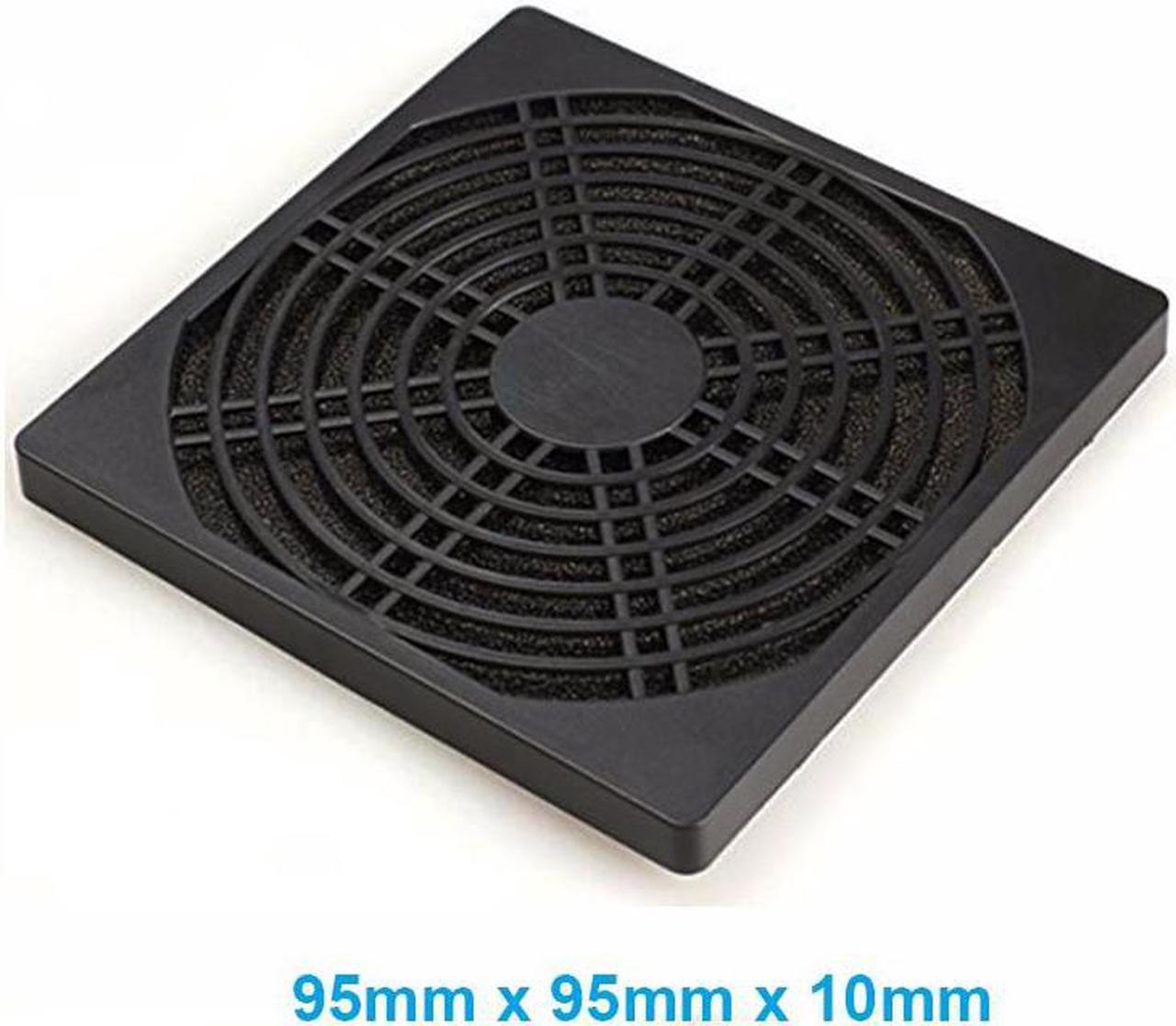 9CM Computer Guard Black Plastic Dustproof Dust Filterable 90mm PC Case Fan Cooler Filter Cover Bracket w/ Foam,95x95mm