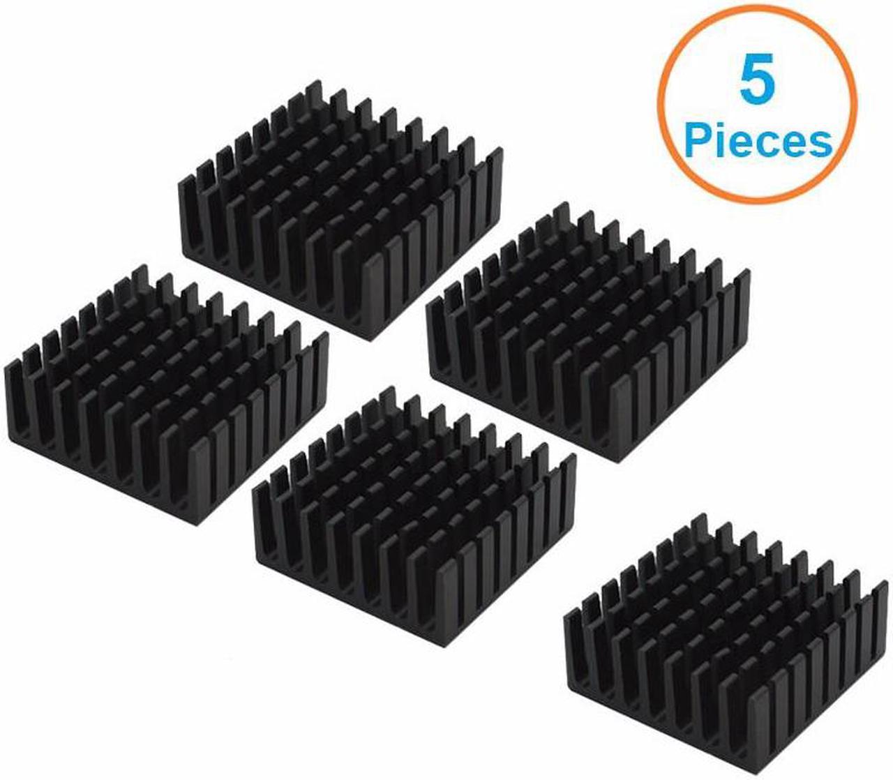 5pcs/lot Black Aluminum Fin Heatsink 25x25x10mm Electronic Cooling Radiator Heat sink for CPU,GPU Graphics Video Card dissipator