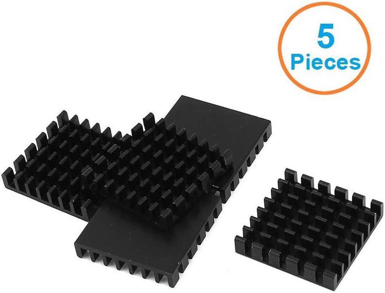 5pcs/lot Anodized Black Aluminum Heatsink 25x25x5mm Electronic Chip Cooling Radiator Cooler for power IC,Electric chipset etc.