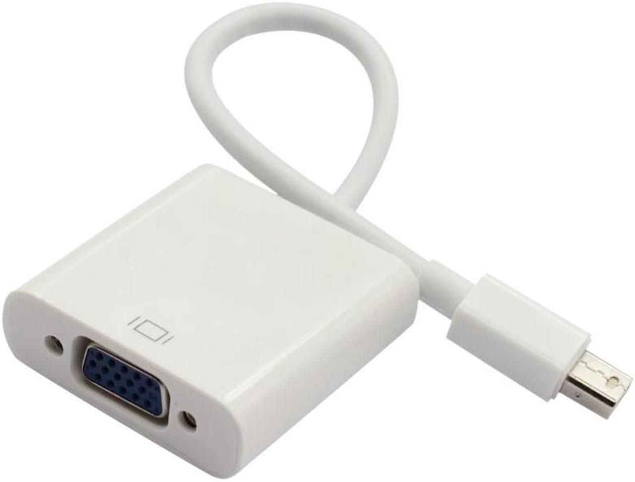 Mini DisplayPort mini Dp to VGA  Active Adapter Converter,White- Thunderbolt Port Compatible - mDP to VGA - 1080p@60fps