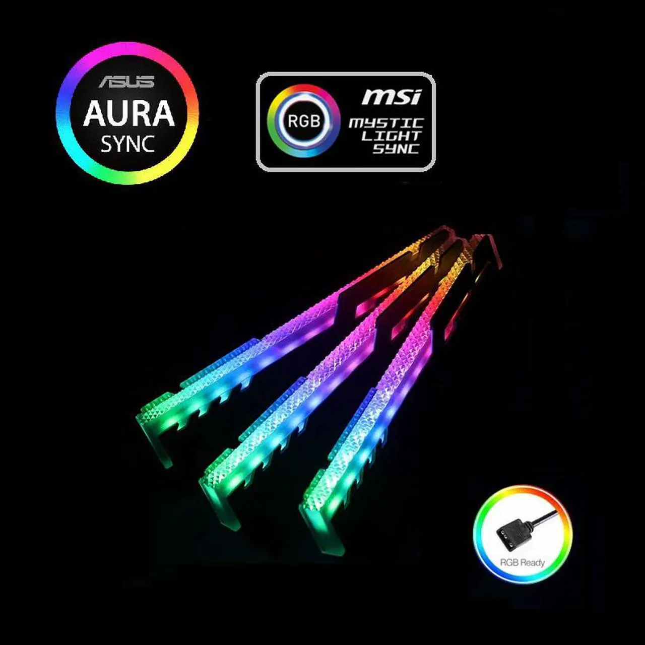 Alt view image 7 of 7 - Jonsbo NC-3 Desktop Memory Heatsink 5V 3Pin Addressable RGB Aluminum RAM Heat Spreader Cooling Shell