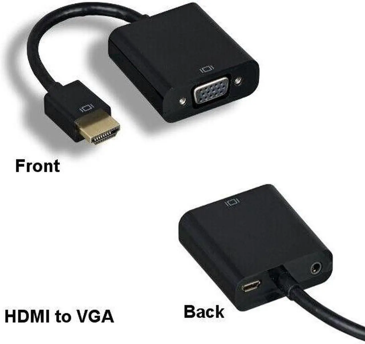 Main image of Kentek HDMI to VGA with Audio Adapter Ver. 1.3b 1080p Support Micro USB Charging
