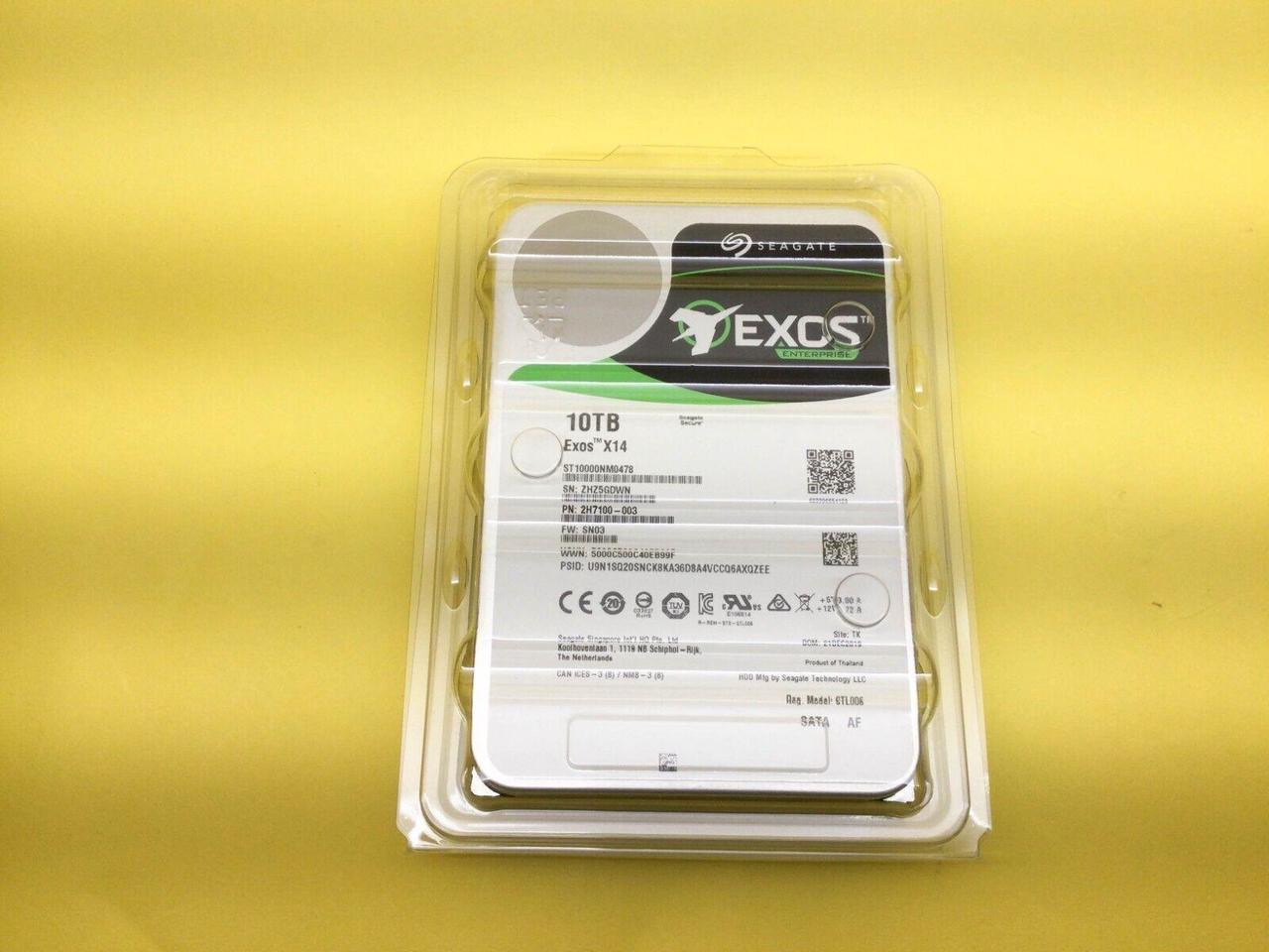 Seagate Exos X14 10TB 7200RPM SATA 6Gb/s 3.5'' ENT Internal HDD ST10000NM0478