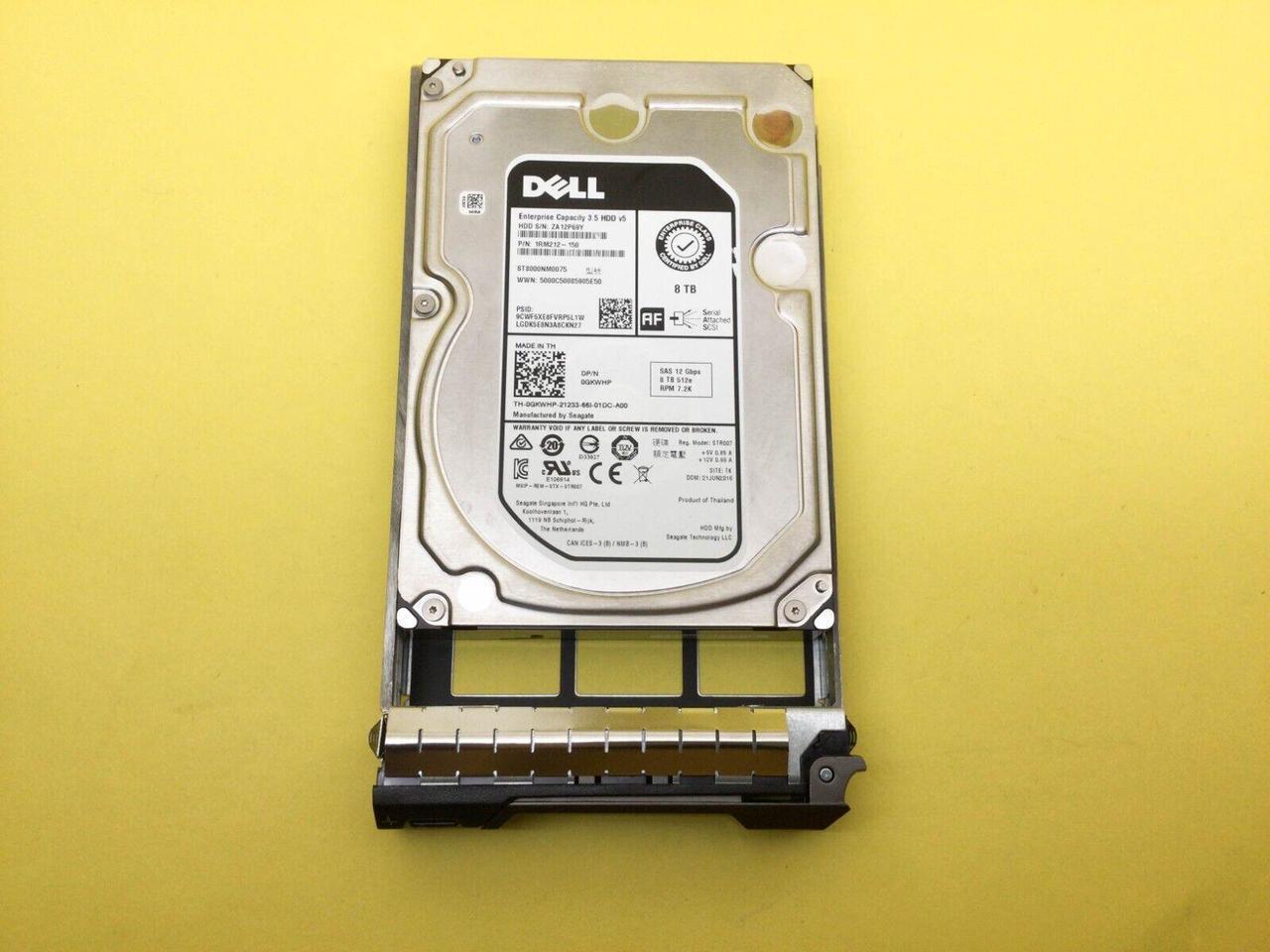 Main image of (NOT FOR HOME PC!) GKWHP DELL 8TB 7.2K RPM SAS 12Gbps 3.5in ENT 512e HDD 0GKWHP ST8000NM0075