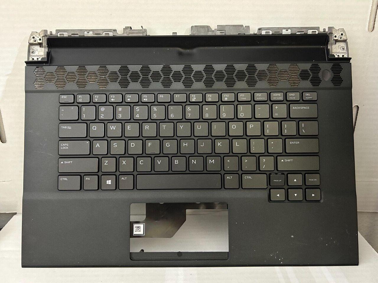 Main image of Genuine Dell Alienware M15 R4 Palmrest US English Backlit Keyboard P/N- T17R7