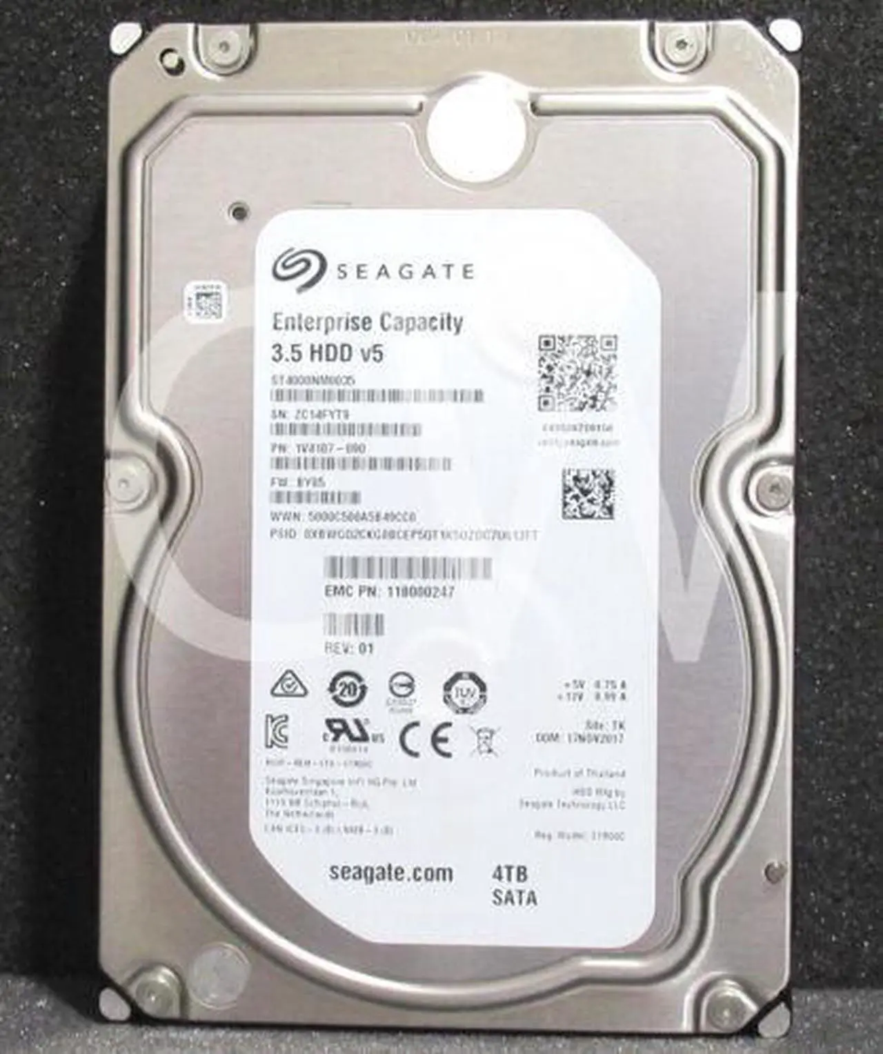 Main image of ST4000NM0035 Seagate ENTERPRISE 1V4107 4TB 7200RPM 6Gbps 3.5"SATA HDD Hard Drive