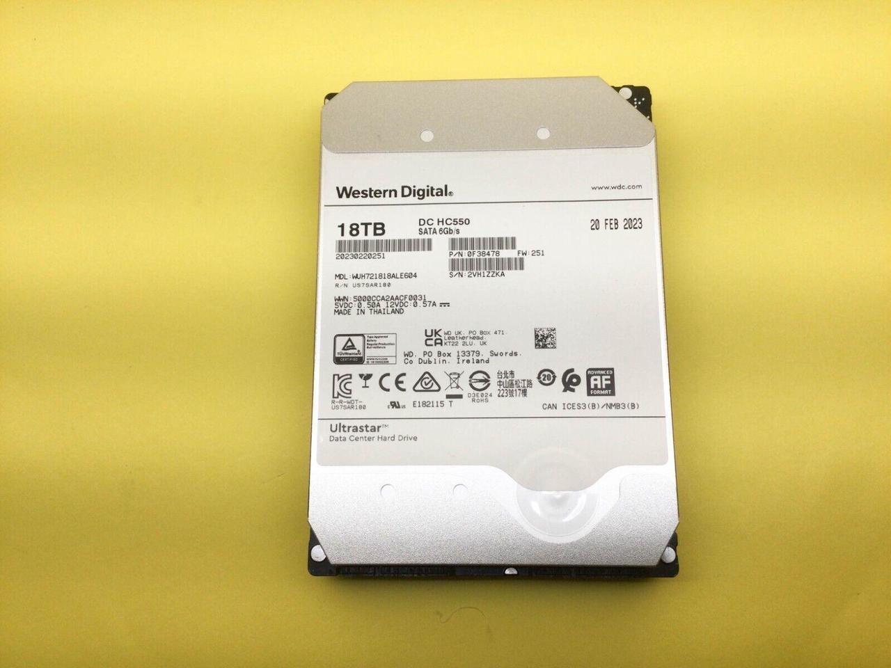 Alt view image 2 of 3 - WD Ultrastar DC HC550 18TB 7.2K SATA 6Gb/ 3.5" ENT HDD WUH721818ALE604 NEW