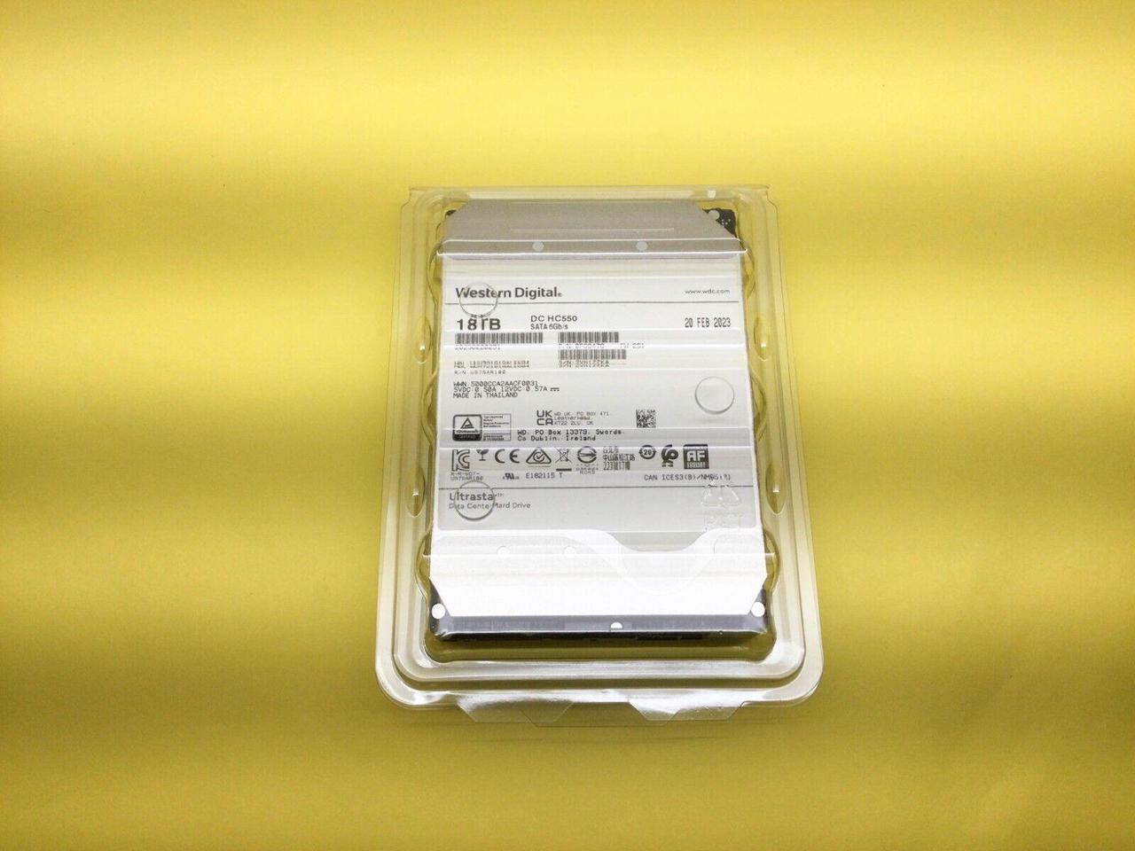 Main image of WD Ultrastar DC HC550 18TB 7.2K SATA 6Gb/ 3.5" ENT HDD WUH721818ALE604 NEW