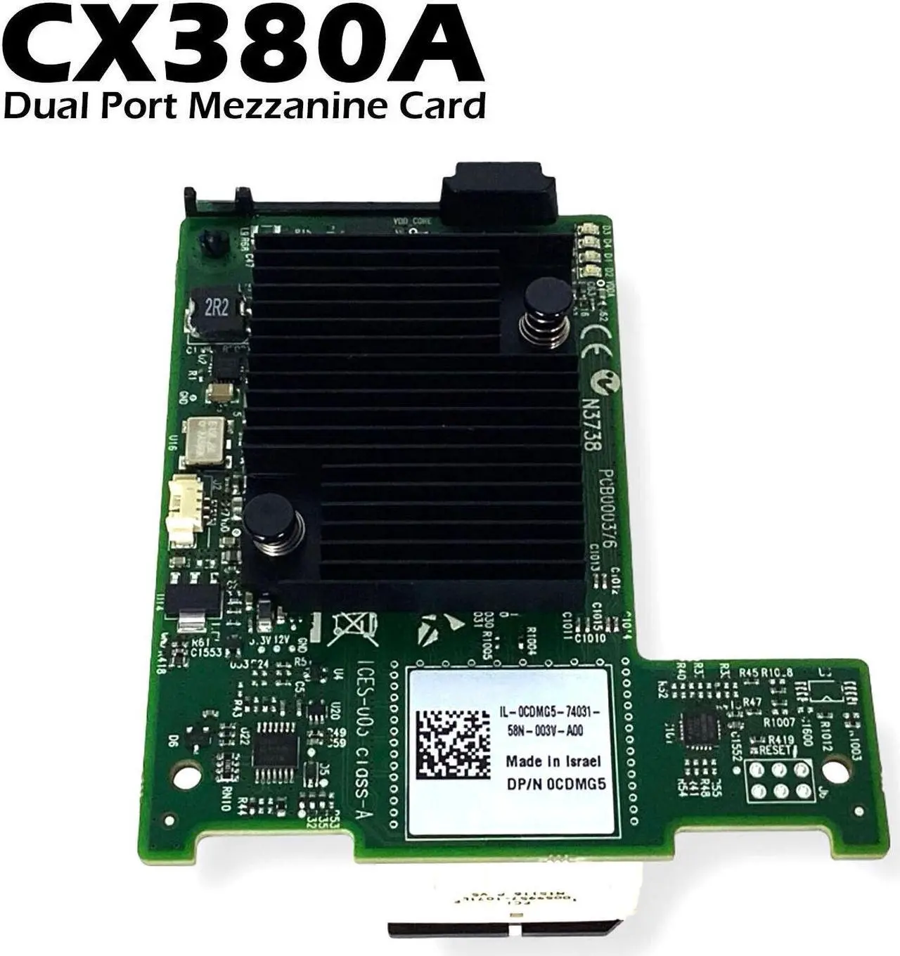 Alt view image 2 of 7 - Dell Mellanox CX380A ConnectX-3 QDR 40Gb/s Dual Port InfiniBand Mezzanine CDMG5