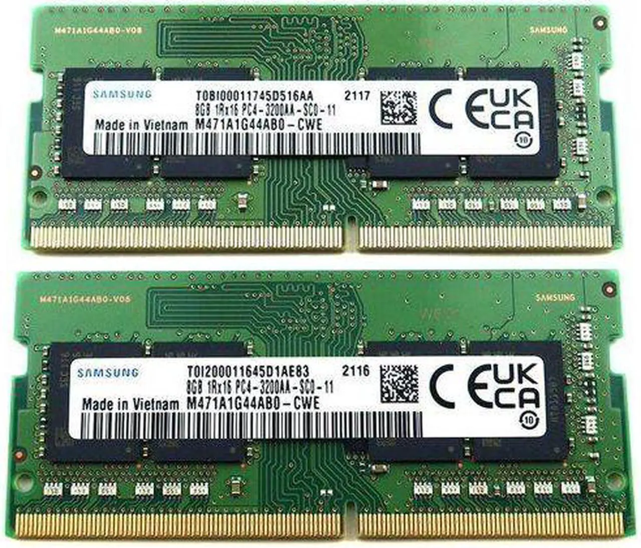 Main image of 16gb Samsung 2x8GB DDR4 3200 MHz PC4-3200AA Laptop SODIMM 260pin Memory RAM