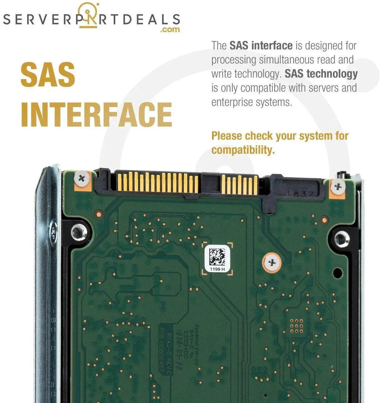 Alt view image 3 of 6 - (NOT FOR HOME PC!) Dell 400-AUTO 2.4TB 10K RPM SAS 12Gb/s 2.5" PowerEdge Hard Drive - OEM