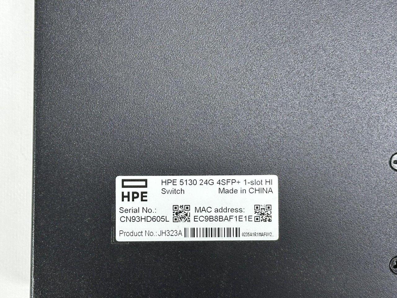 Alt view image 2 of 6 - HPE FlexNetwork 5130 24G 4xSFP+ 1-Slot HI 24x Gigabit 4x 10GbE No Fans No PSU L3