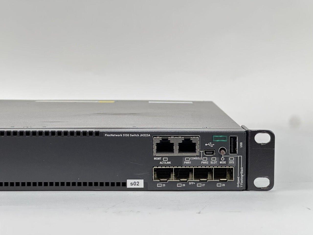 Alt view image 2 of 6 - HPE FlexNetwork 5130 24G 4SFP+ 1-Slot HI Switch 24x Gigabit 4x 10GbE 2x Fans L3