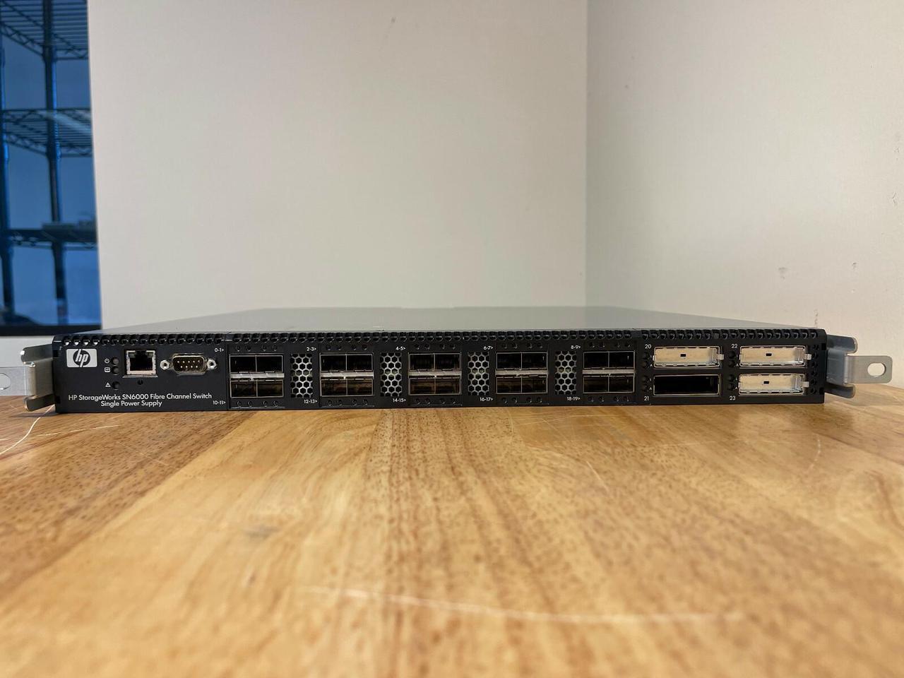 Alt view image 3 of 7 - HP StorageWorks SN6000 Stackable 8Gb Fibre Channel Switch 20x SFP 4x XPAK No PSU