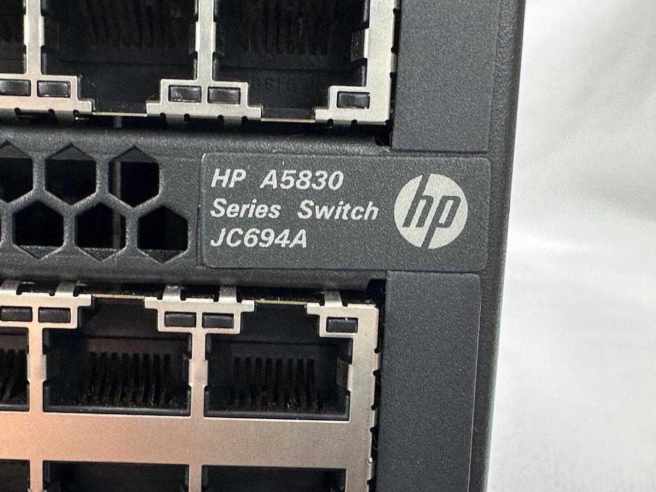 Alt view image 4 of 7 - HPE FlexFabric A5830AF-96G Ethernet Switch 96x 1G RJ45 10x 10G SFP+ 1x PSU Fans