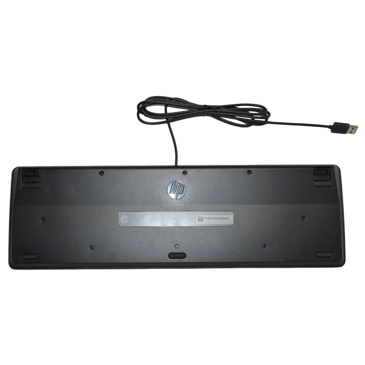 Alt view image 7 of 7 - Lot 50 HP Business Slim USB Keyboard Black SK2120 KU1469 Wired QWERTY 803181-001