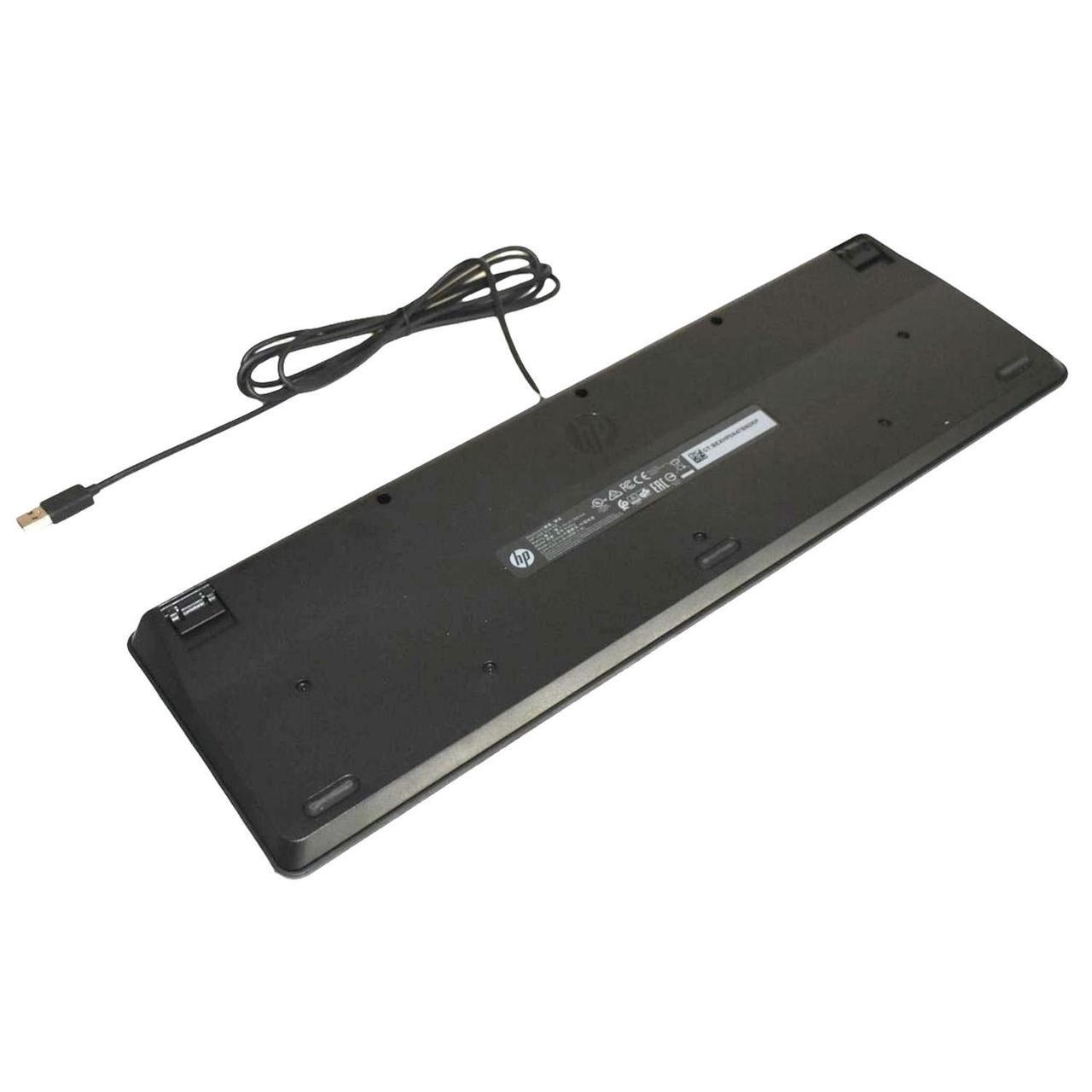Alt view image 6 of 7 - Lot 25 HP Business Slim USB Keyboard Black SK2120 KU1469 Wired QWERTY 803181-001