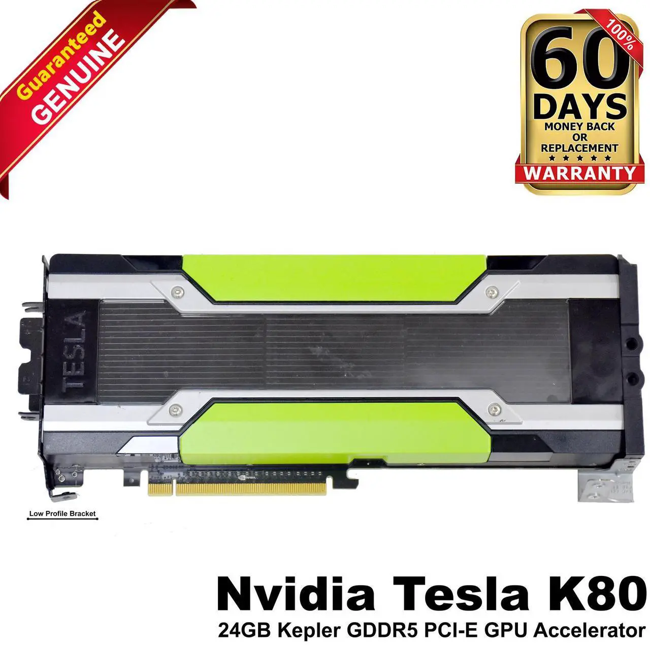 Main image of Nvidia Tesla K80 24GB GDDR5 Server GPU Graphics Accelerator with Black Bracket