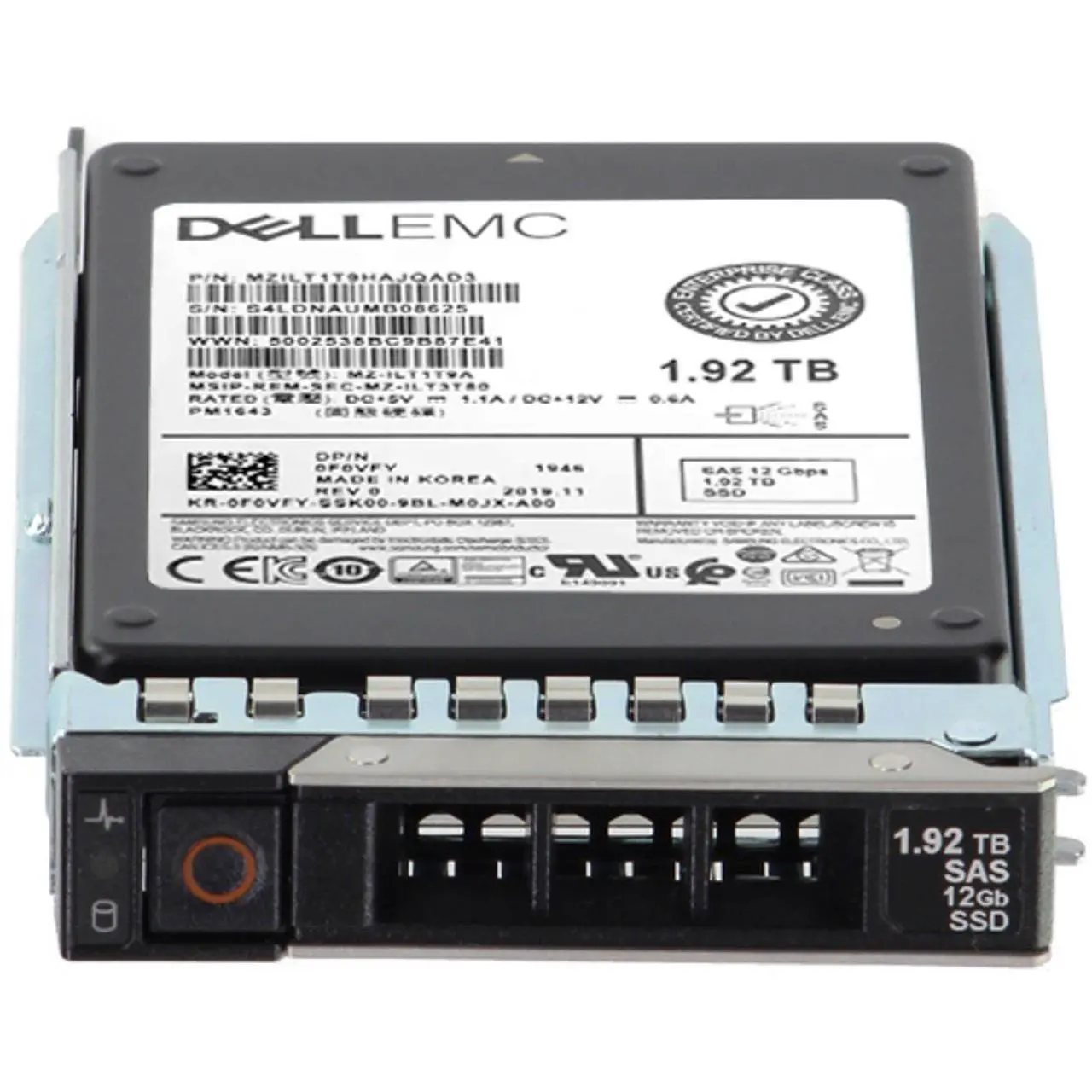 Alt view image 2 of 5 - (NOT FOR HOME PC!) Dell 1.92TB 12Gbps SAS RI TLC 2.5 SSD PM1643 (400-BFIC) (400-BFIC-OSTK)