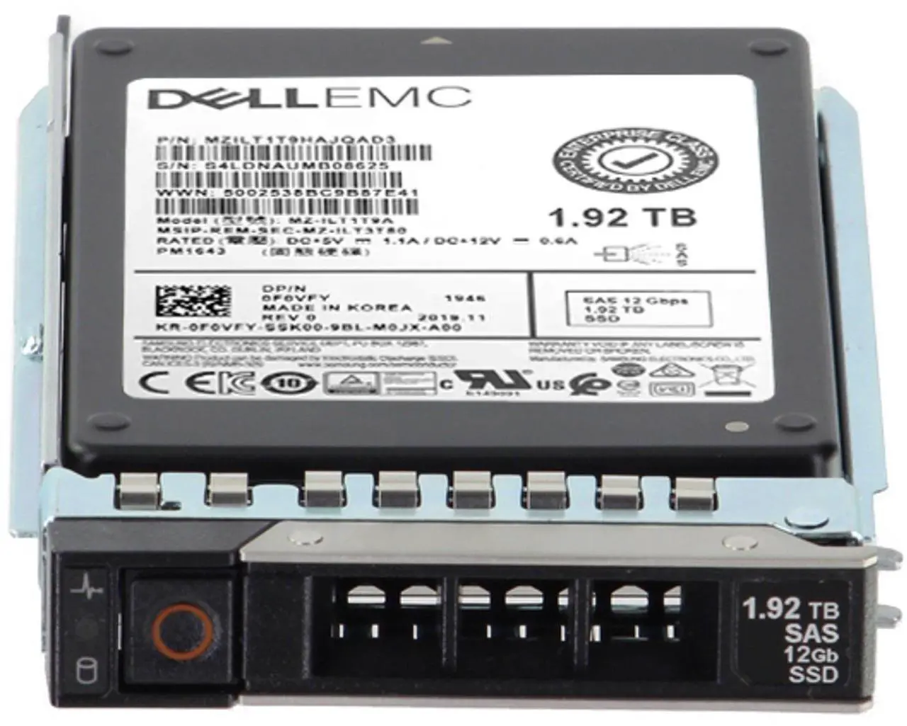 Alt view image 2 of 5 - (NOT FOR HOME PC!) Dell 1.92TB 12Gbps SAS RI TLC 2.5 SSD PM1643 (400-BFHW) (400-BFHW-OSTK)