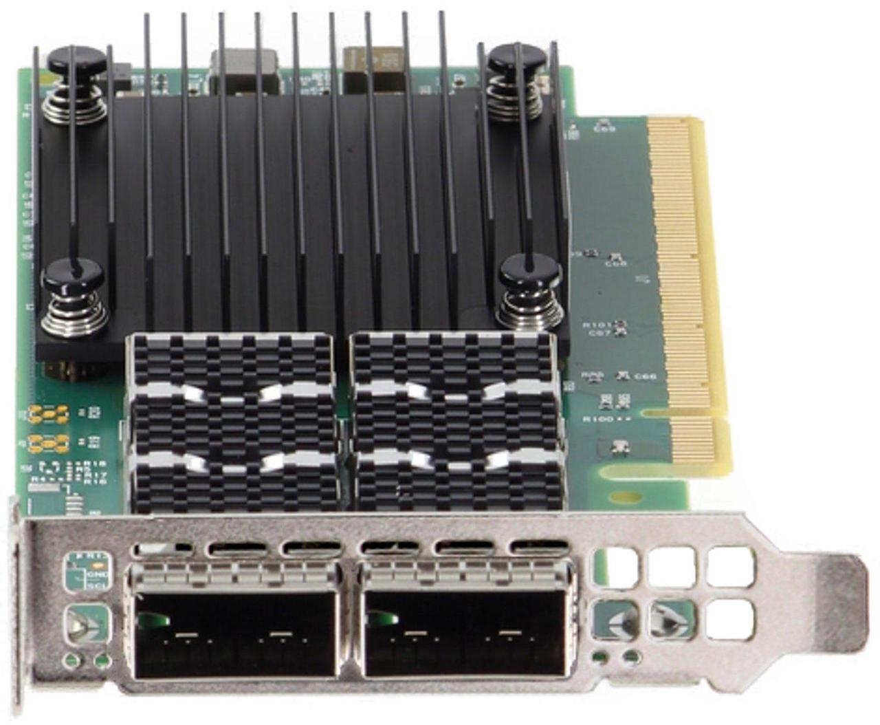 Alt view image 2 of 5 - Dell Mellanox ConnectX-6 CX623106A Dx Dual 100GbE QSFP56 LP Adapter (F6FXM)