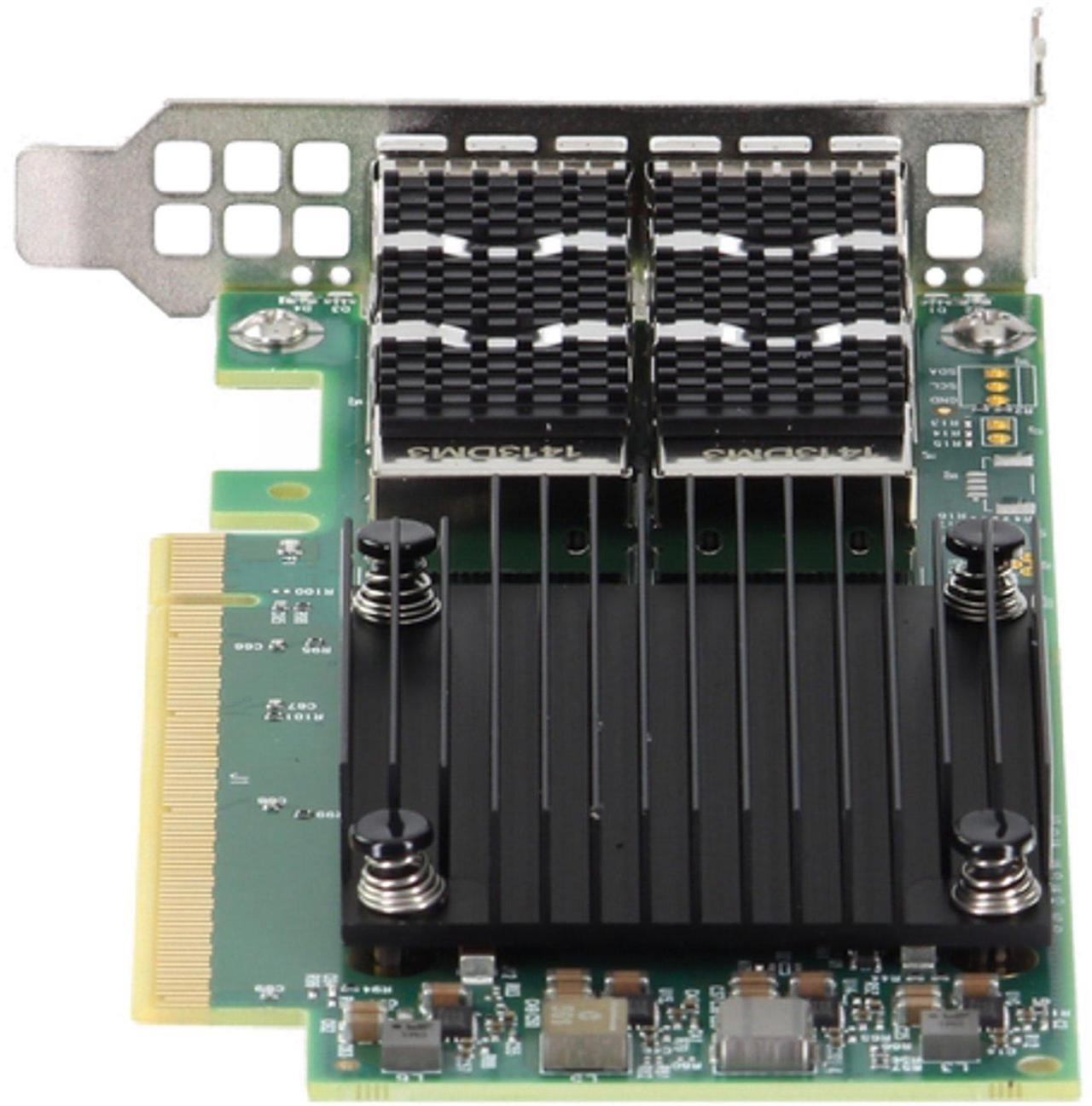 Alt view image 4 of 5 - Dell Mellanox ConnectX-6 CX623106A Dx Dual 100GbE QSFP56 LP Adapter (F6FXM)