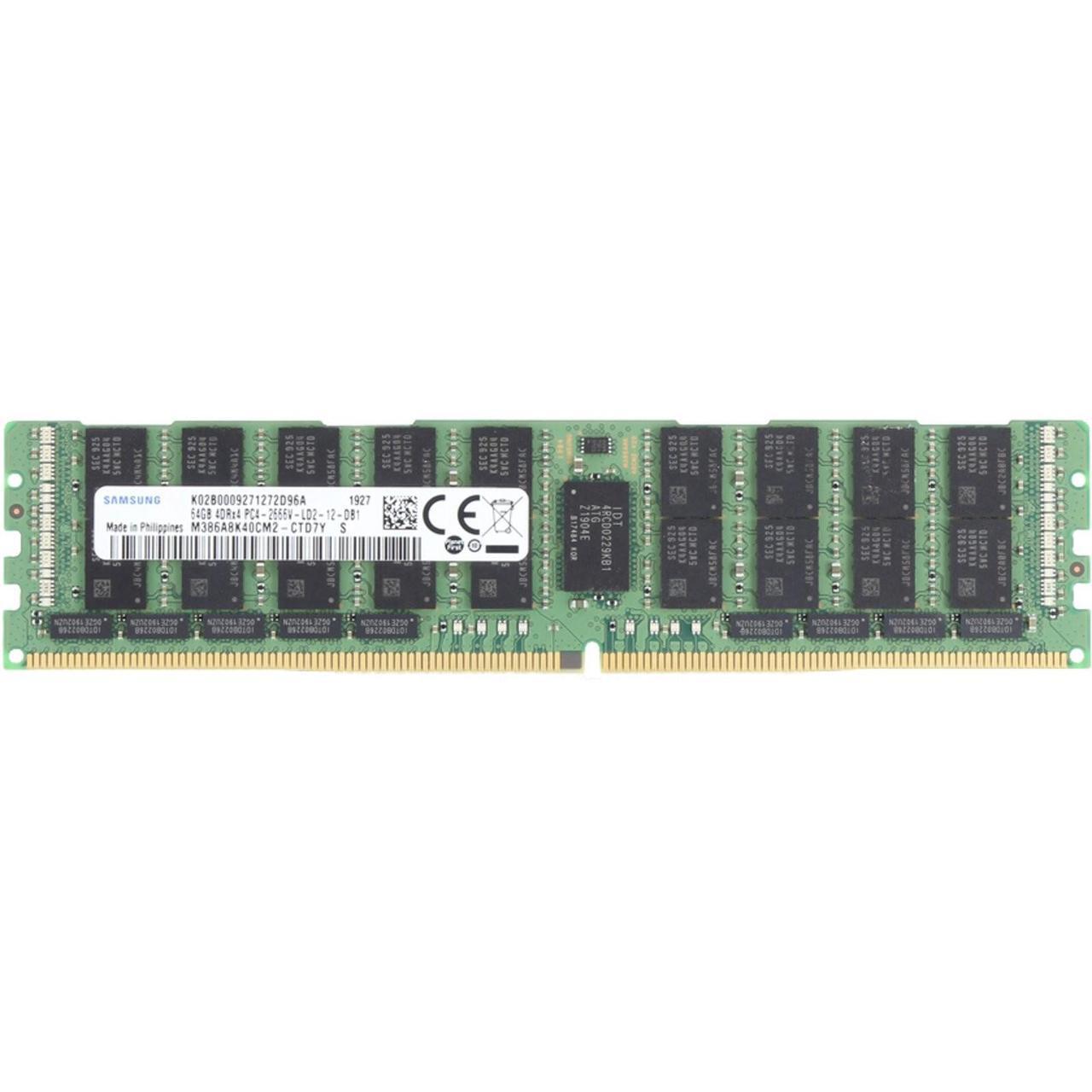 Alt view image 3 of 3 - Samsung 64GB 4DRx4 LRDIMM- 2666MT/s Load Reduced (M386A8K40CM2-CTD-OSTK)