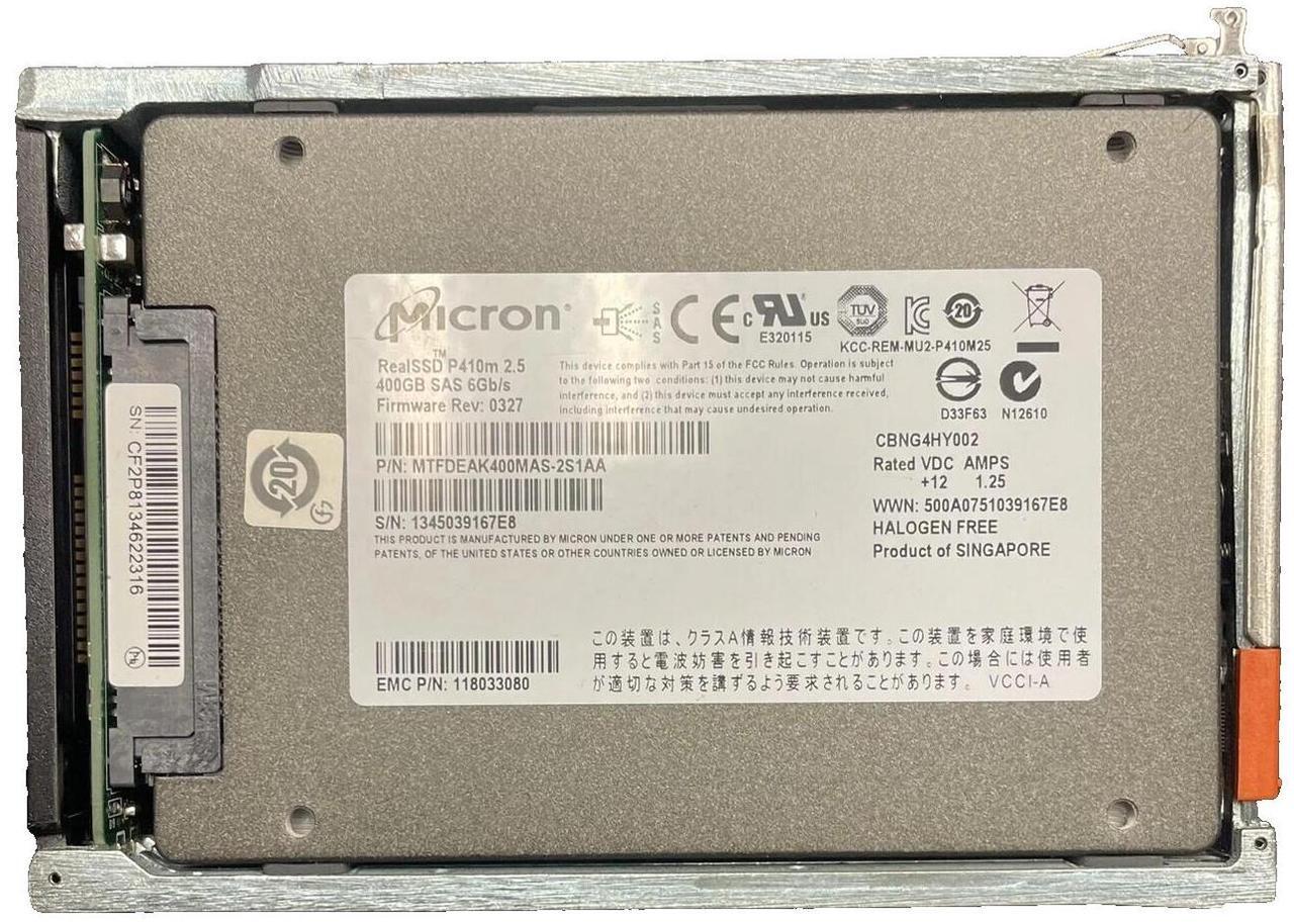 Main image of (NOT FOR HOME PC!) MTFDEAK400MAS-2S1AA MICRON RealSSD P410M 400GB SAS SSD 2.5" 6Gb/s W/ Tray