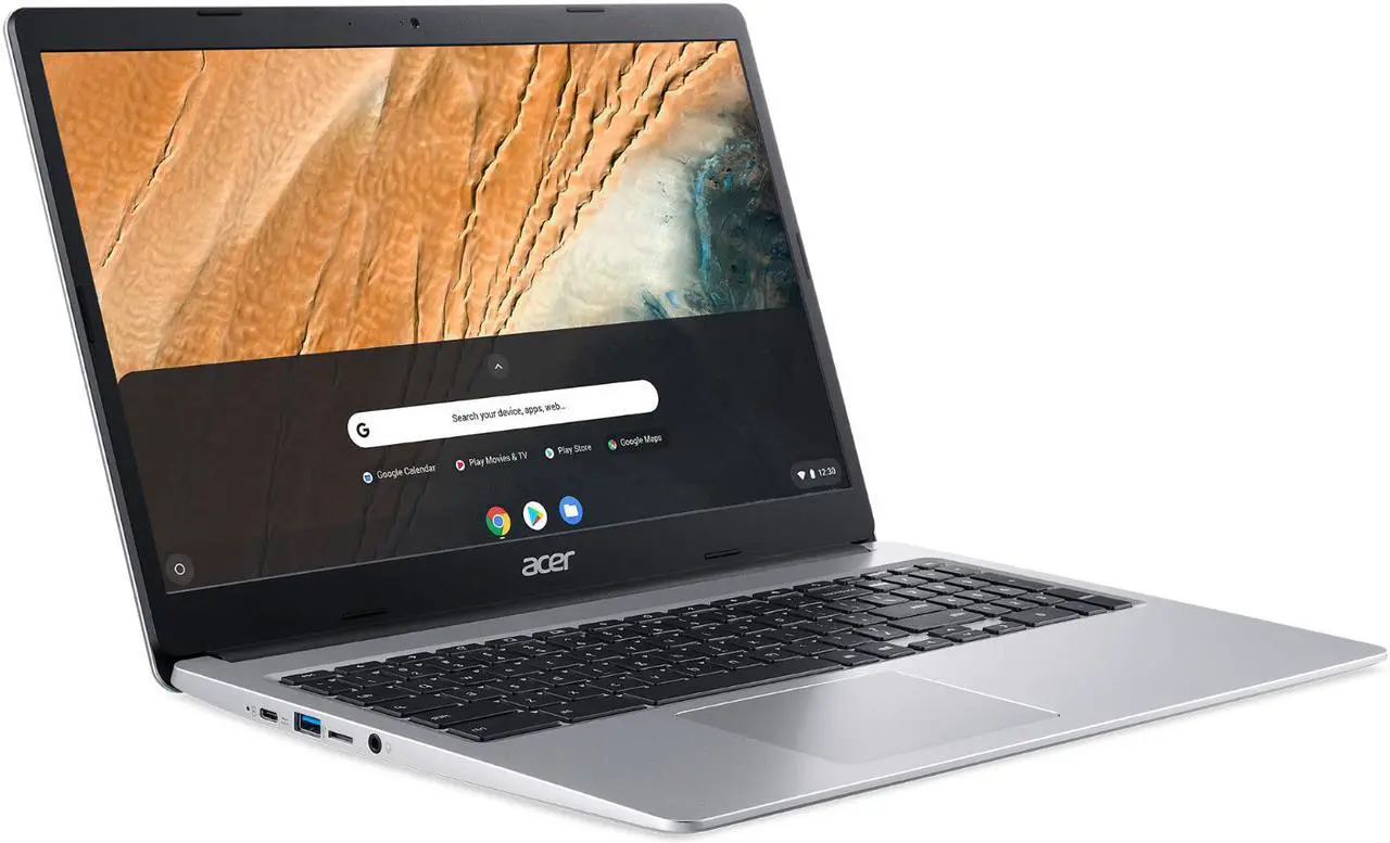 Alt view image 5 of 7 - Acer Chromebook 15.6" HD Intel N4000 4GB RAM 32GB eMMC + Protective Sleeve