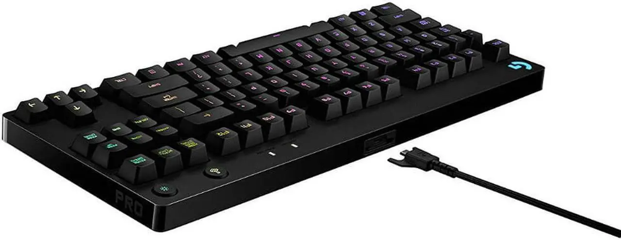 Alt view image 5 of 6 - Logitech G Pro Mechanical Gaming Keyboard with 16.8 Million Color RGB Backlit