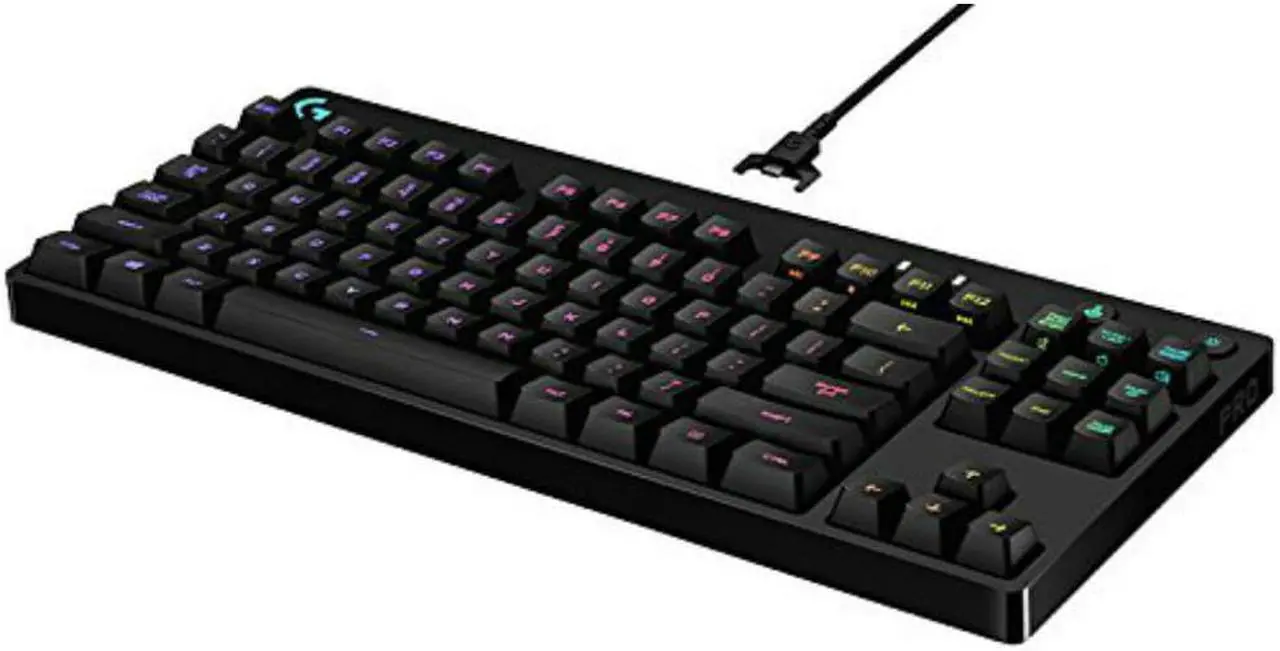 Alt view image 2 of 6 - Logitech G Pro Mechanical Gaming Keyboard with 16.8 Million Color RGB Backlit