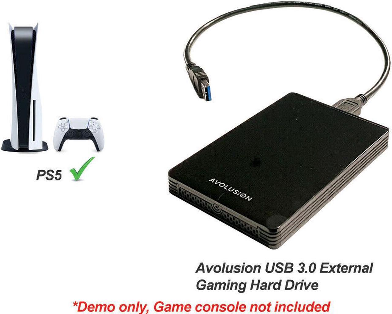 Alt view image 7 of 7 - Avolusion HD250U3-Z1-PRO 1TB USB 3.0 Portable External Gaming PS5 Hard Drive