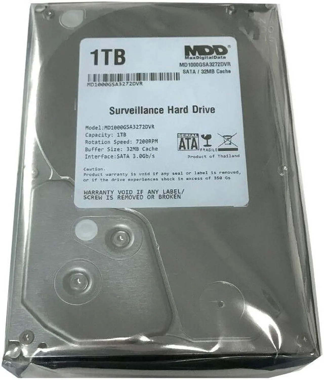 Alt view image 2 of 5 - MDD 1TB 7200RPM SATA 3.5" Surveillance Hard Drive -CCTV DVR, Security System