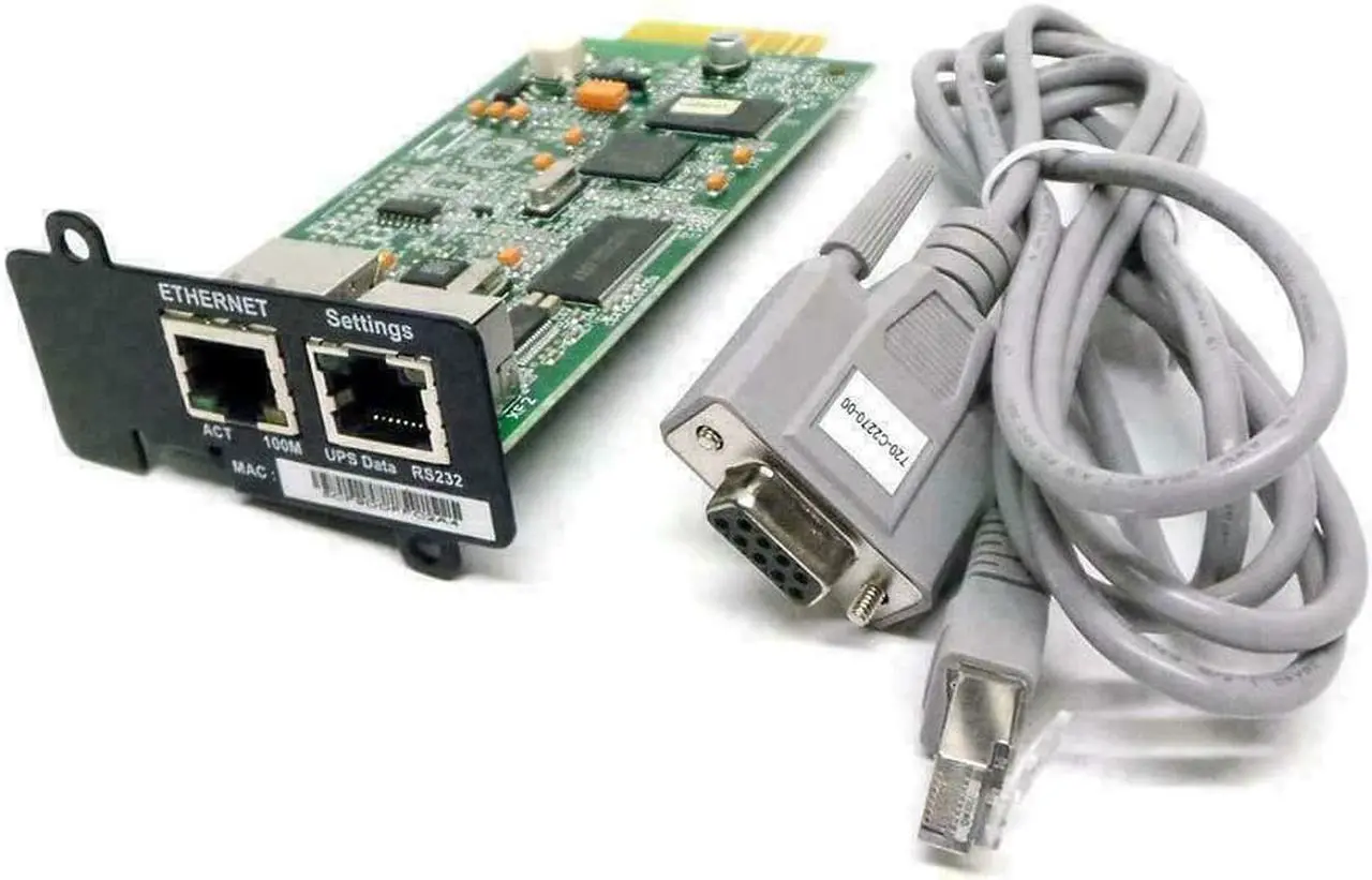 Alt view image 4 of 6 - Dell PowerEdge M1000E M600 M605 UPS Network Management Card H910P Dual Port