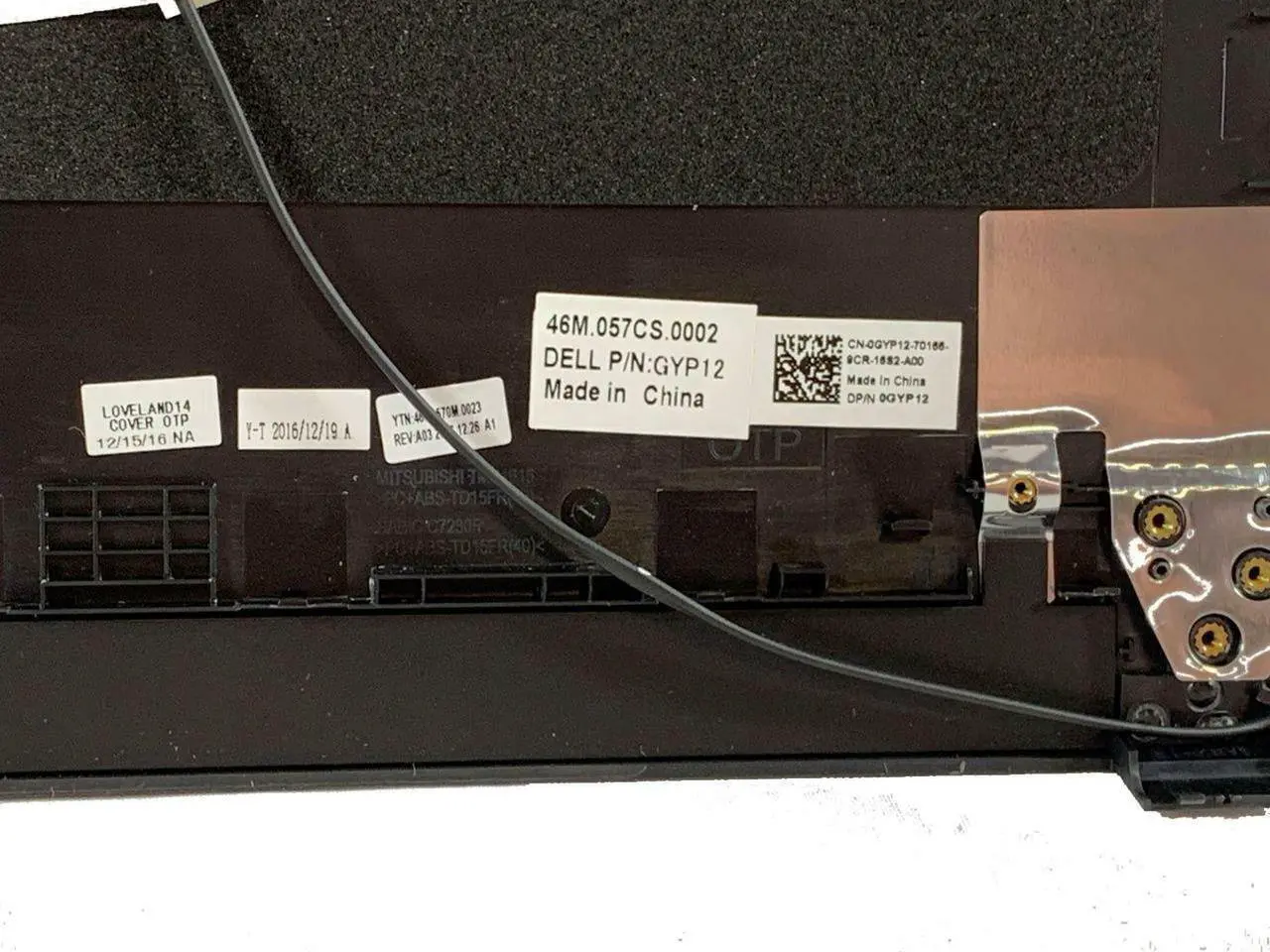 Alt view image 3 of 3 - Genuine Dell Latitude 3460 L3460 LCD Laptop Top Back Cover Lid HUB02 0GYP12