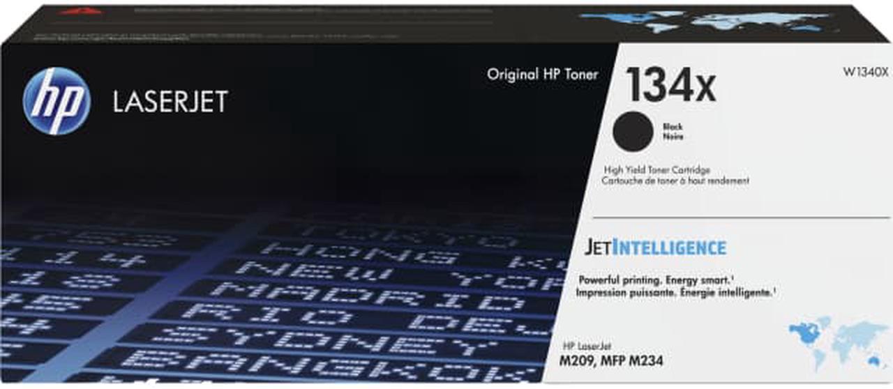 Main image of HP 134X High Yield Black Original LaserJet Toner Cartridge, ~2,400 pages, W1340X