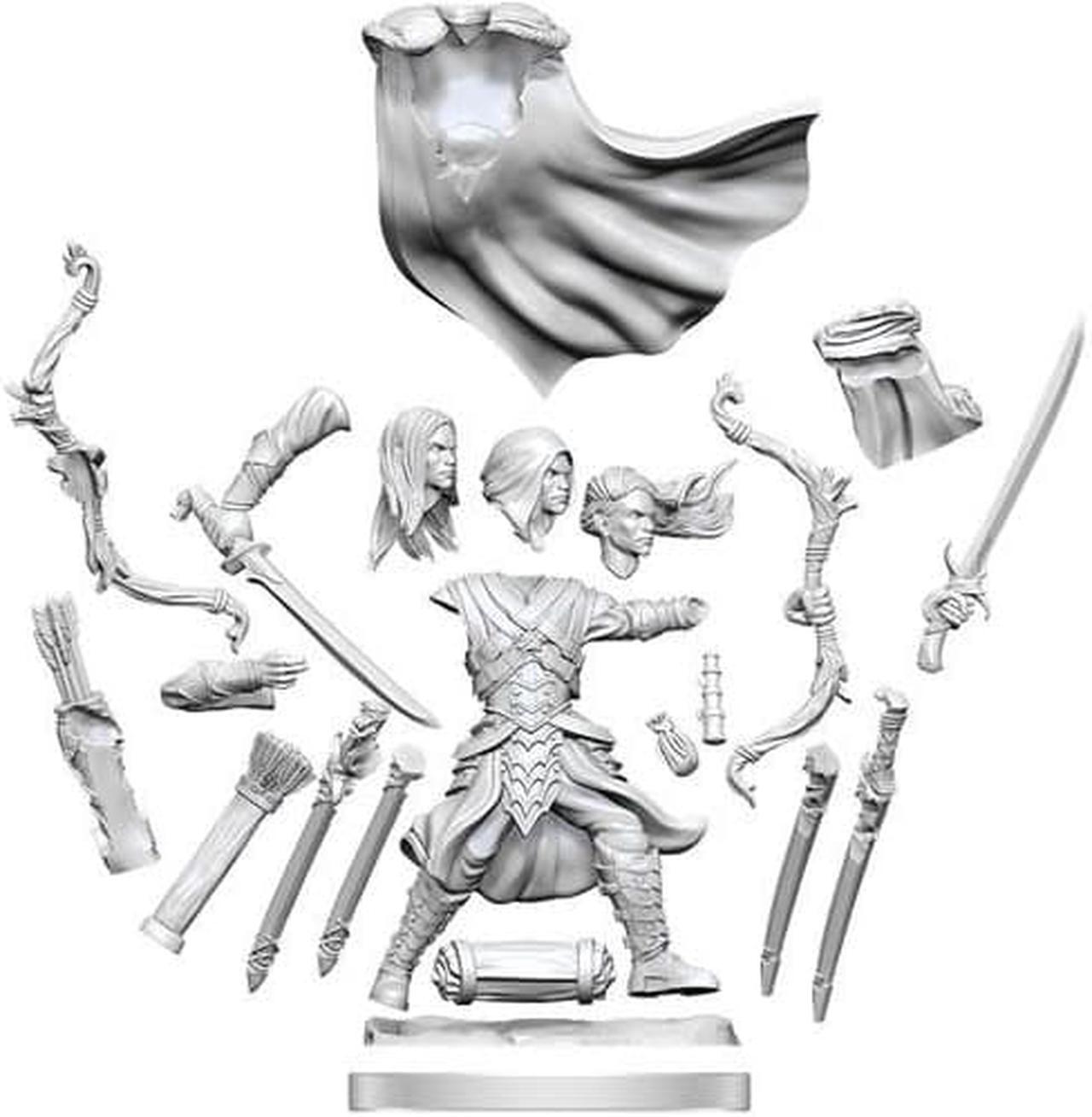 Alt view image 7 of 7 - 75009 D&D Frameworks W1: Elf Ranger Male Miniature WizKids