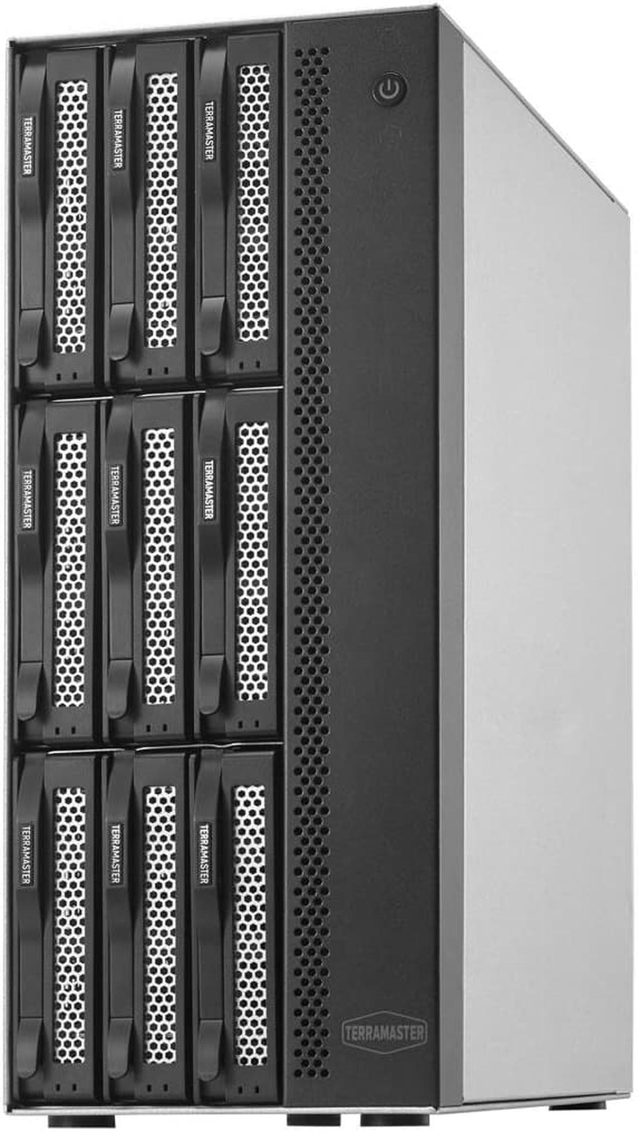 TERRAMASTER T9-450 9Bay NAS Storage - High Speed Network Attached Storage with Atom C3558R Quad-core CPU, 8GB DDR4 Memory, Dual SFP+ 10GbE Interfaces, Dual 2.5GbE Ports, NAS Server (Diskless)