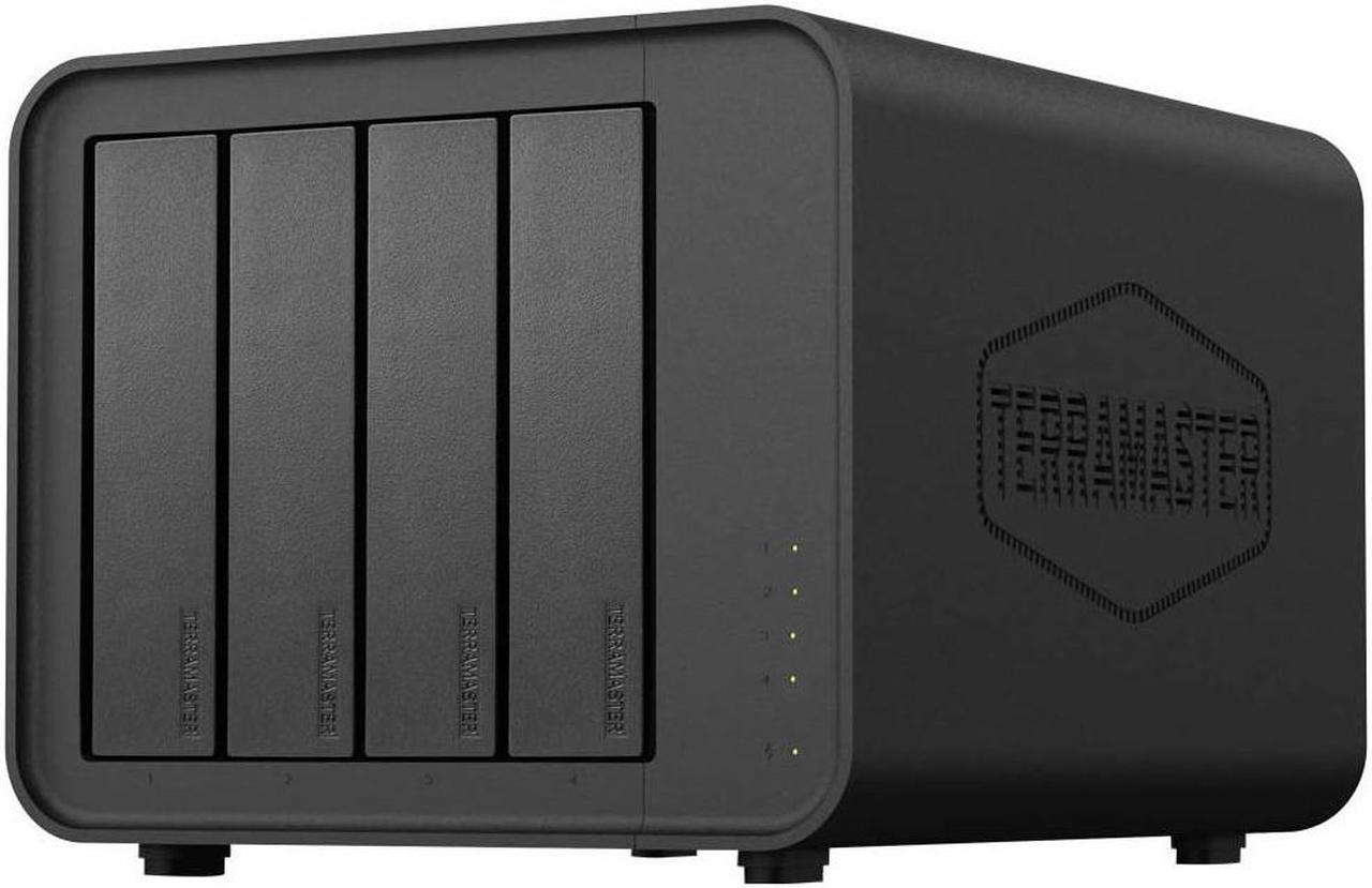 TERRAMASTER F4-424 Pro NAS Storage - 4Bay Core i3 8-Core 8-Thread CPU, 32GB DDR5 RAM, 2.5GbE LAN x 2, Network Attached Storage Peak Performance for Business (Diskless)