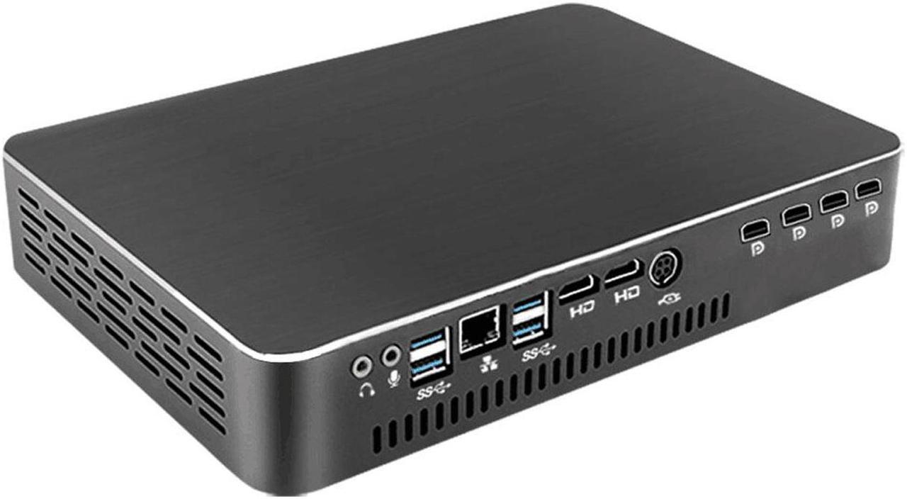 Partaker Mini Desktop Computer,Gaming PC Intel 6 Core i5 9400F with P1000 4GB for Graphic Design, Video Editing, Modeling,8G DDR4/512G NVME SSD,4x Mini DP/Giga Lan/4x USB3.0/WiFi