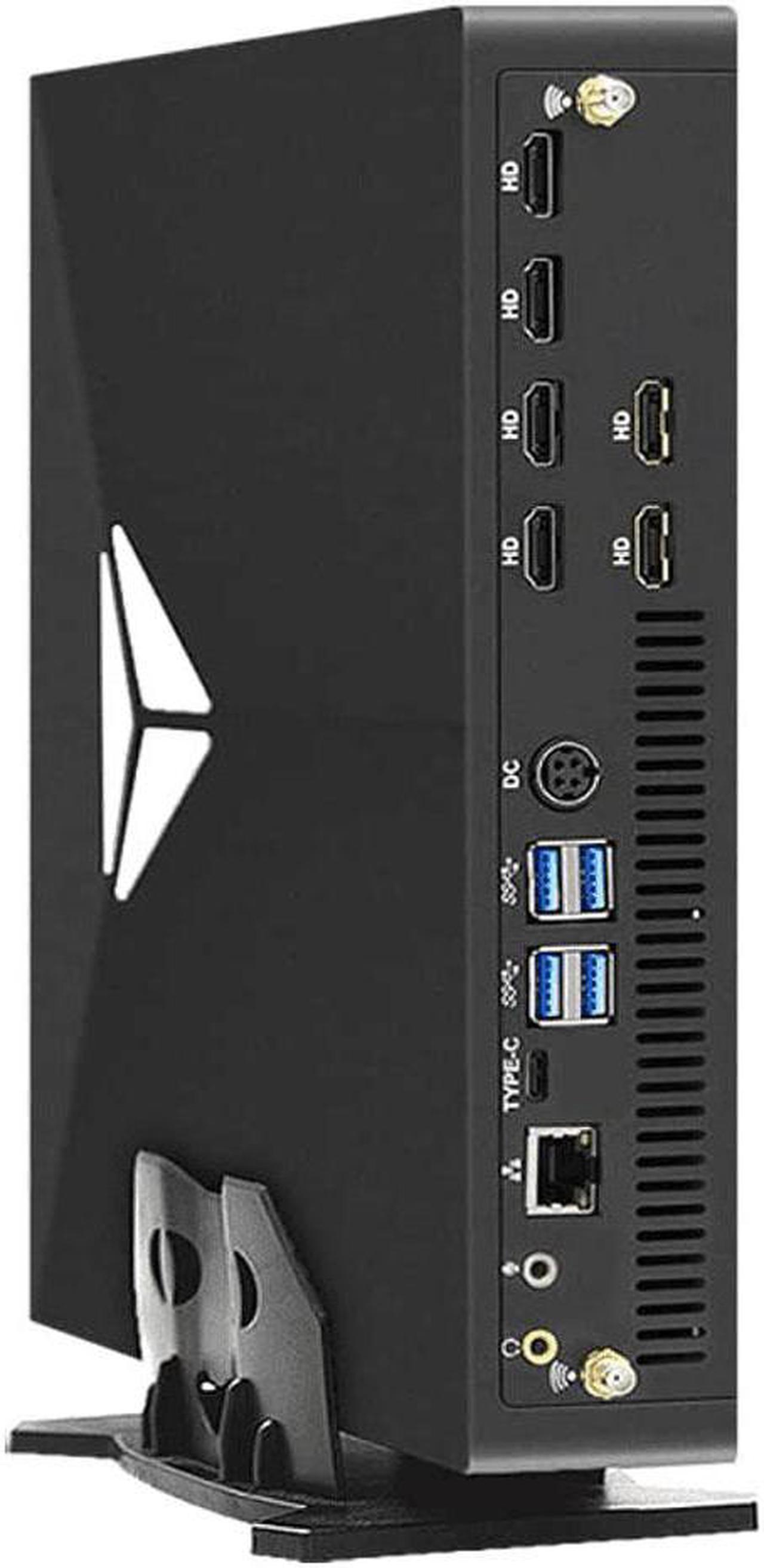 Partaker Desktop Computer, 6xHD-MI 4K Mini PC Intel Core i7 9700F Video Card AMD Radeon R7 350 4G,Windows 10 Pro Gaming Computer HTPC 8*USB WiFi,8GB RAM 512GB SSD