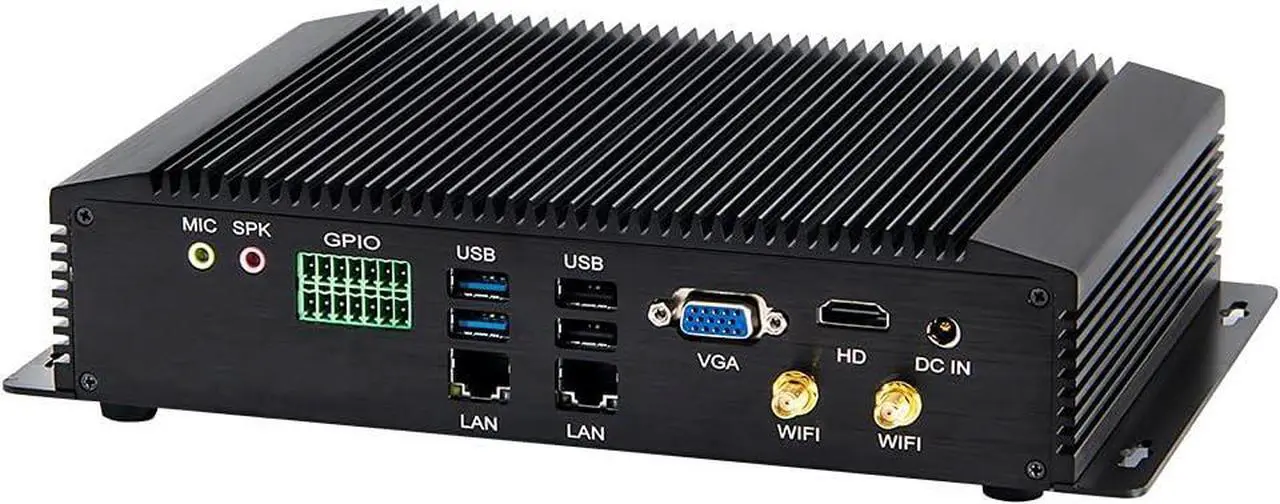 Main image of Partaker Industrial PC, Fanless Mini PC, IPC, Windows 11 or Linux Ubuntu, Intel Core I7 4500U, I26, 2 x LAN, GPIO, 6 x COM RS232 422 485, 8G RAM, 128G SSD 1TB HDD