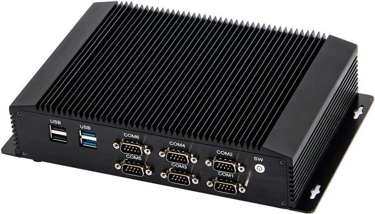 Alt view image 2 of 6 - Partaker Industrial PC, Fanless Mini PC, IPC, Windows 11 or Linux Ubuntu, Intel Core I7 4500U, I26, 2 x LAN, GPIO, 6 x COM RS232 422 485, 8G RAM, 128G SSD 1TB HDD